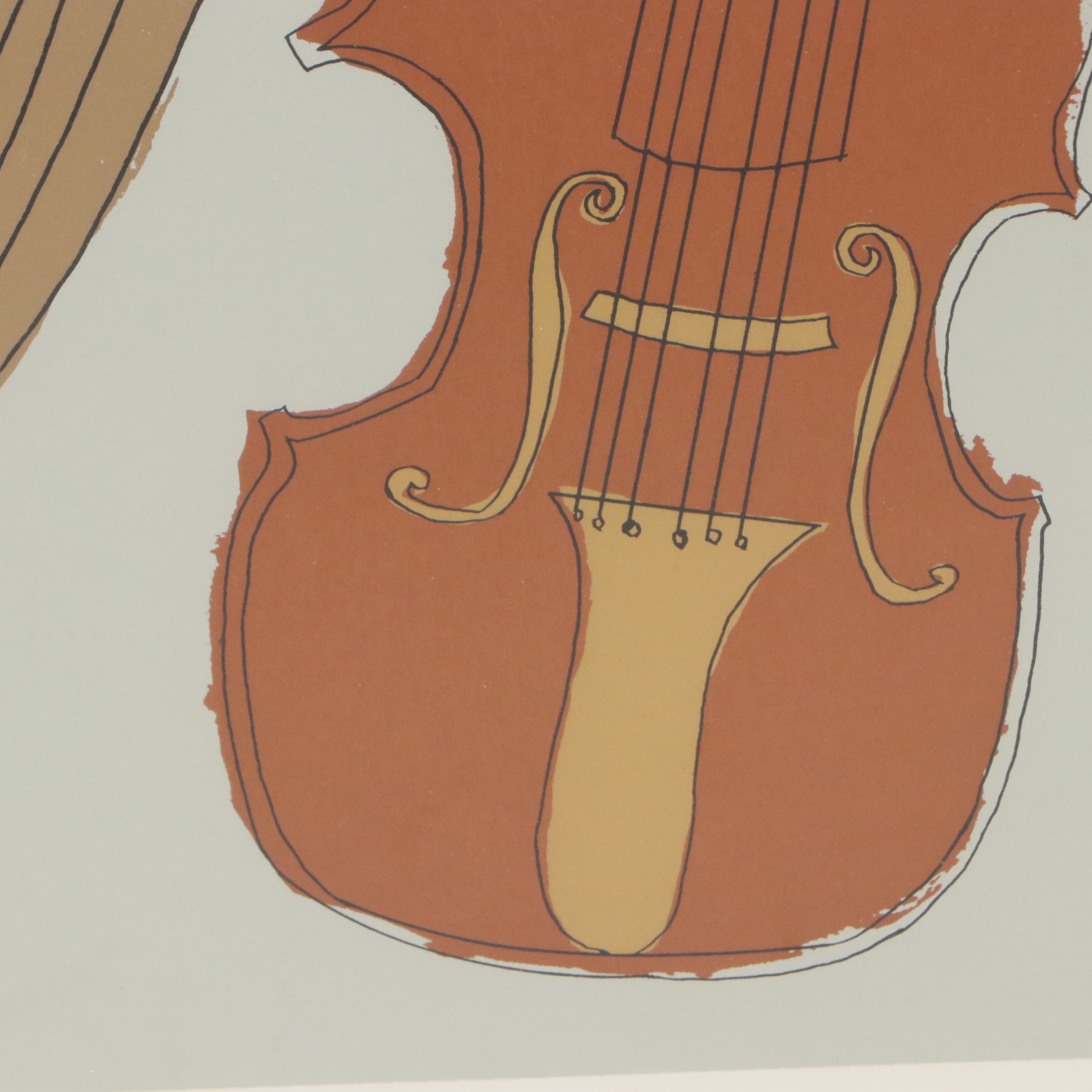 Brett Harper Serigraph of Brass and Stringed Instruments