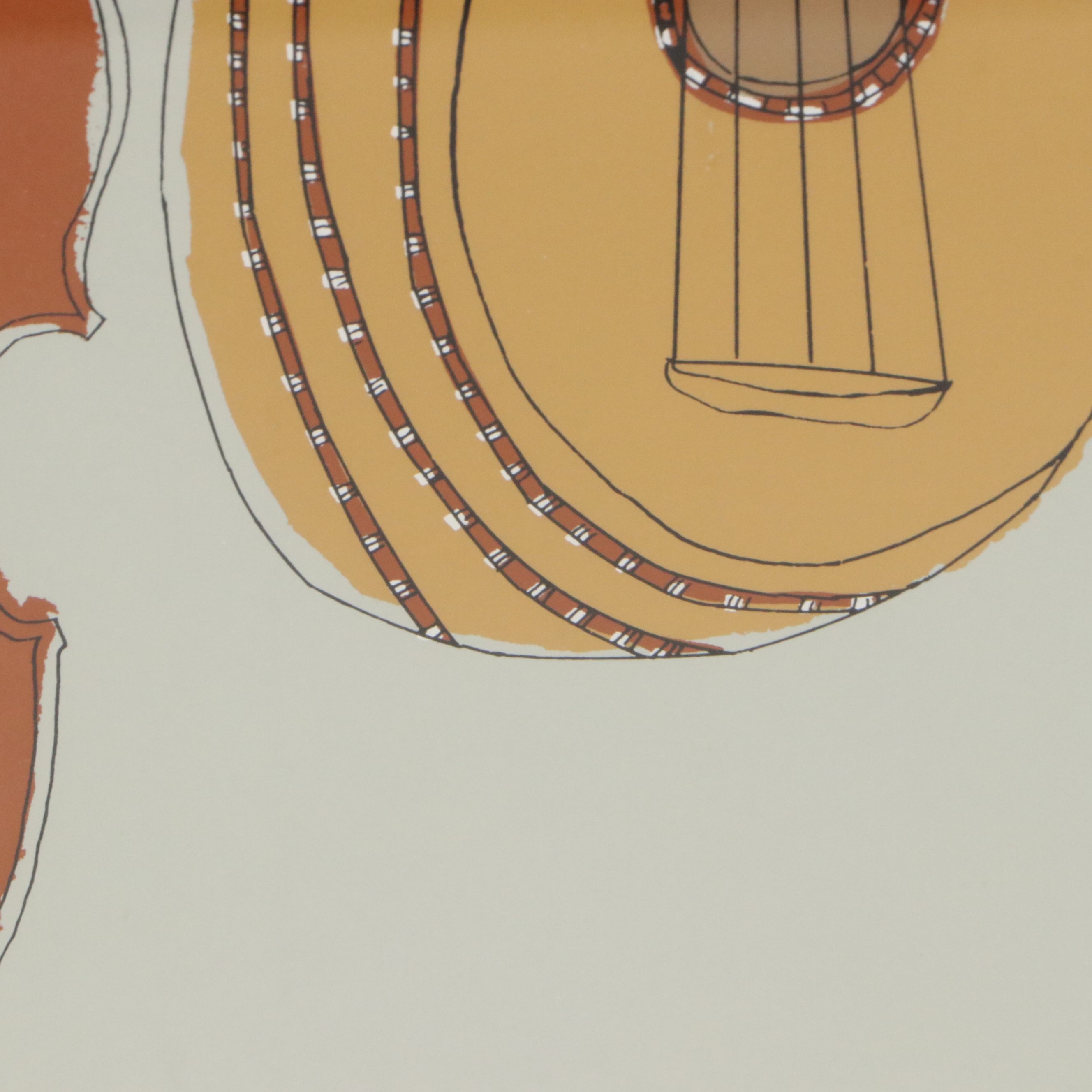 Brett Harper Serigraph of Brass and Stringed Instruments