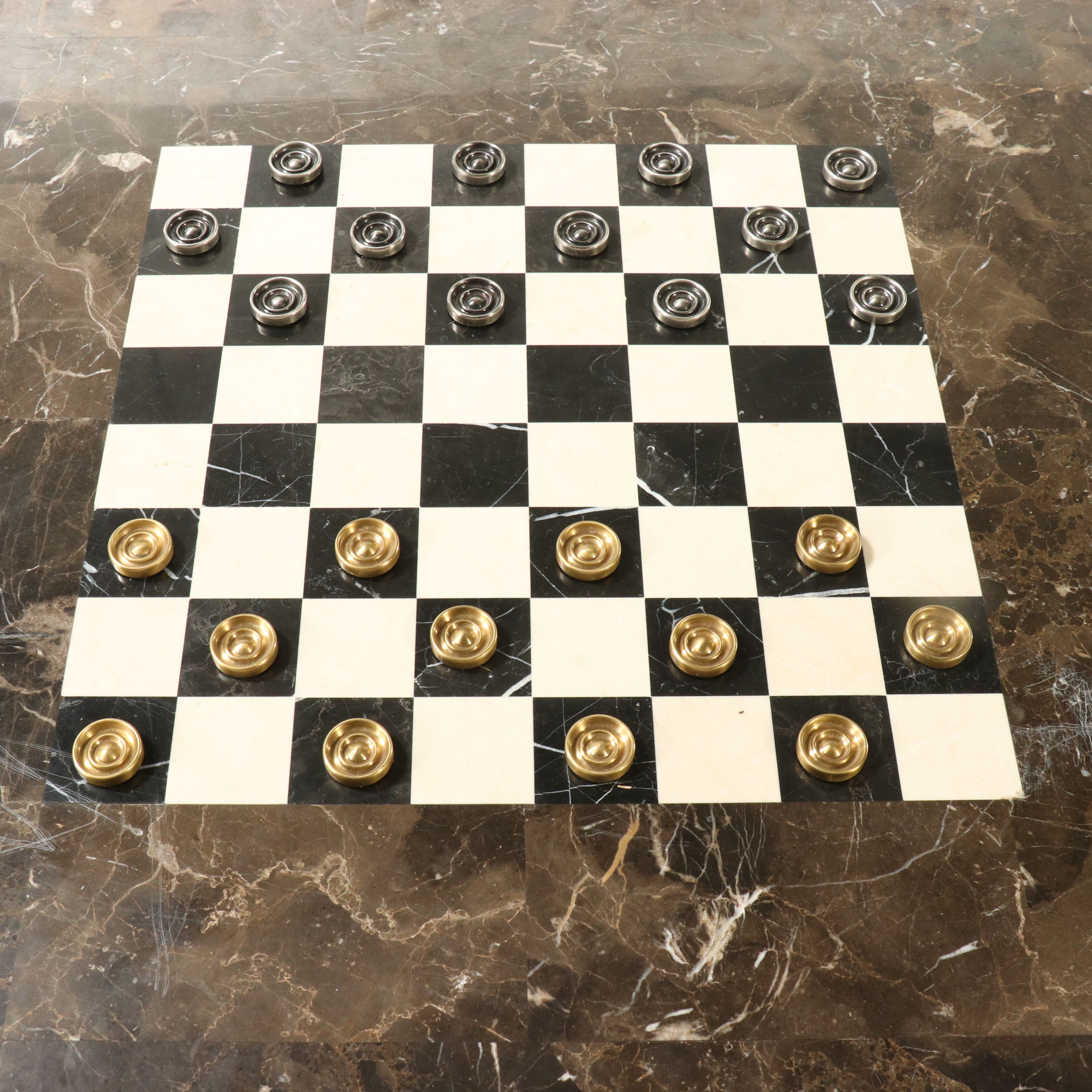 Regency Style Mahogany Game Table with Inset Marble Chessboard