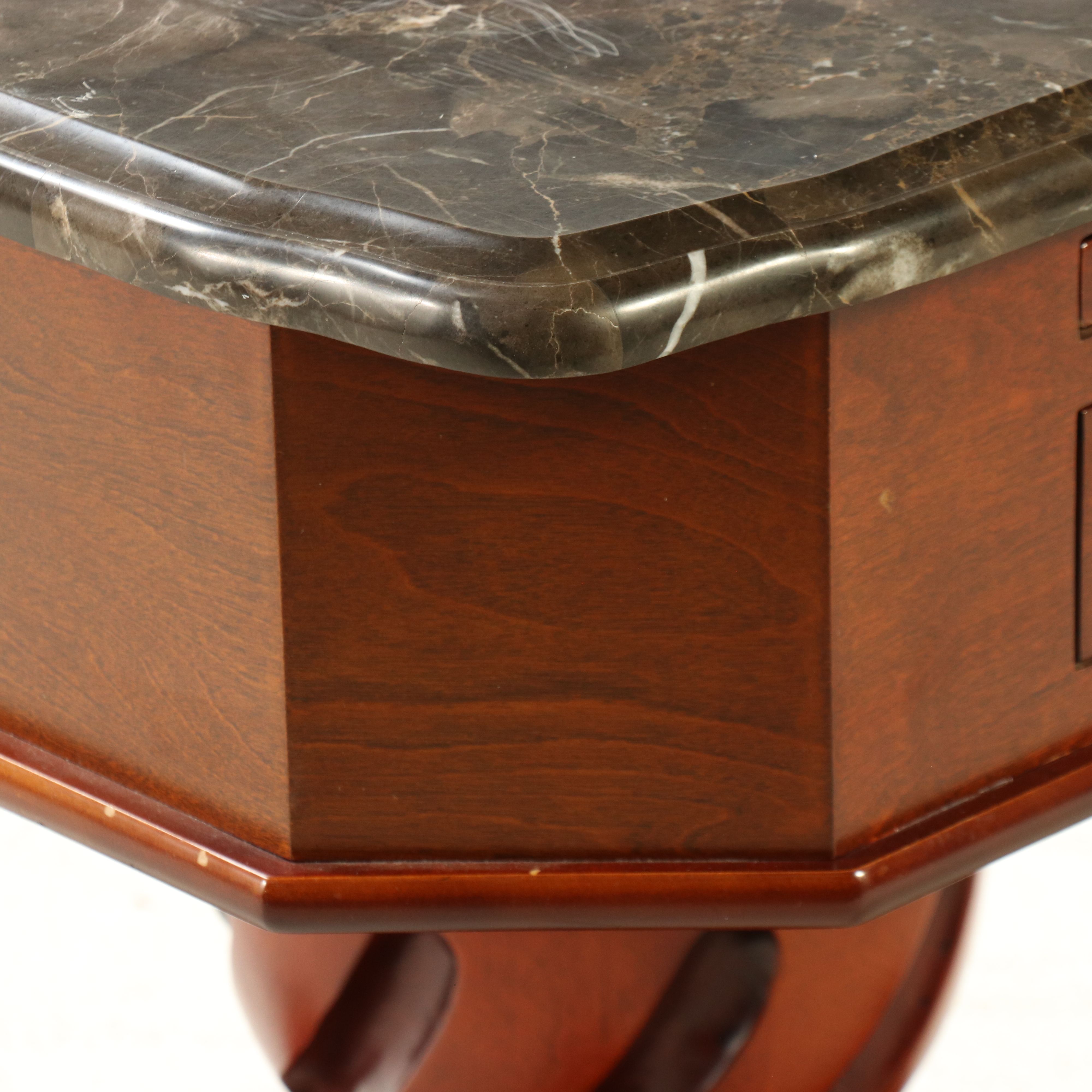 Regency Style Mahogany Game Table with Inset Marble Chessboard