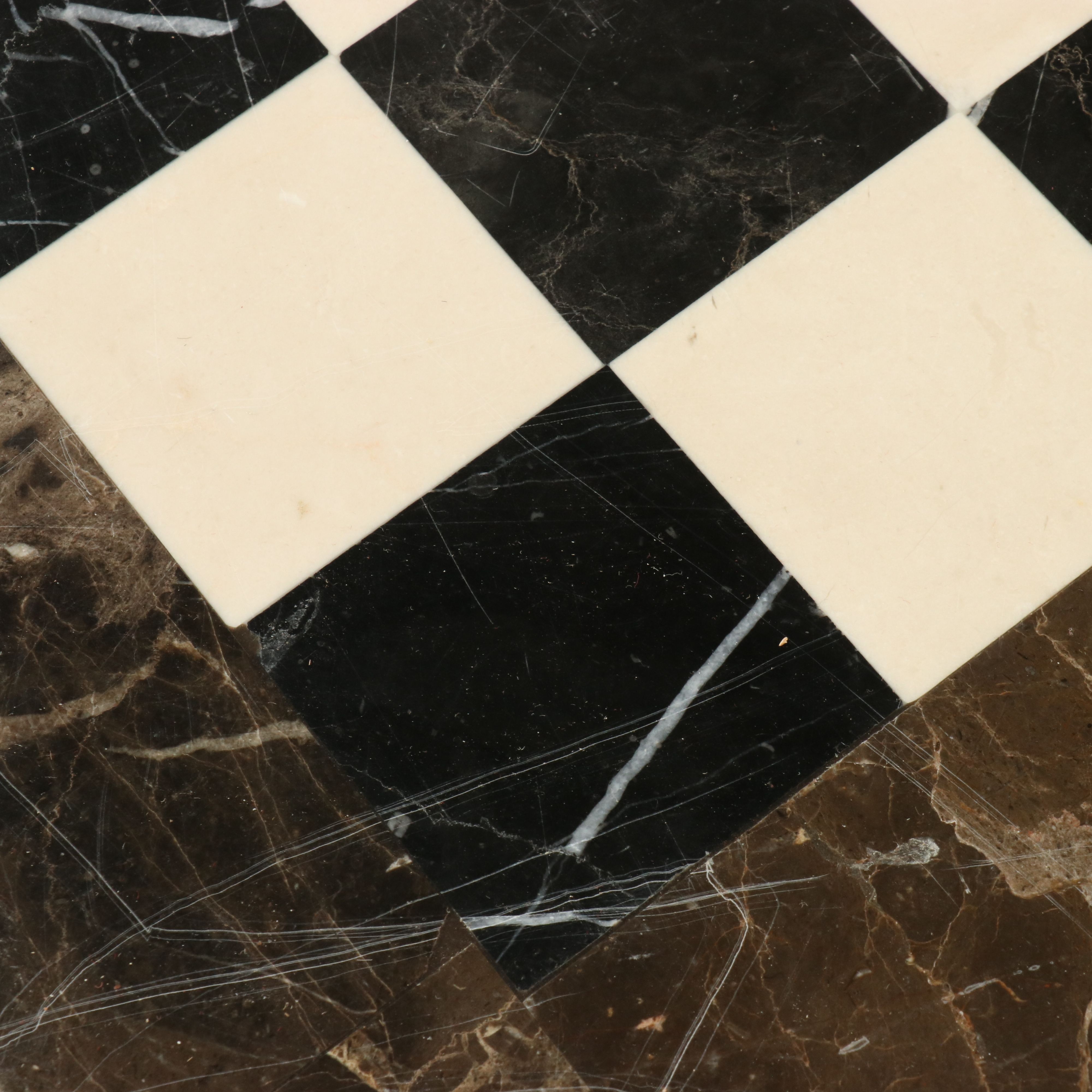 Regency Style Mahogany Game Table with Inset Marble Chessboard