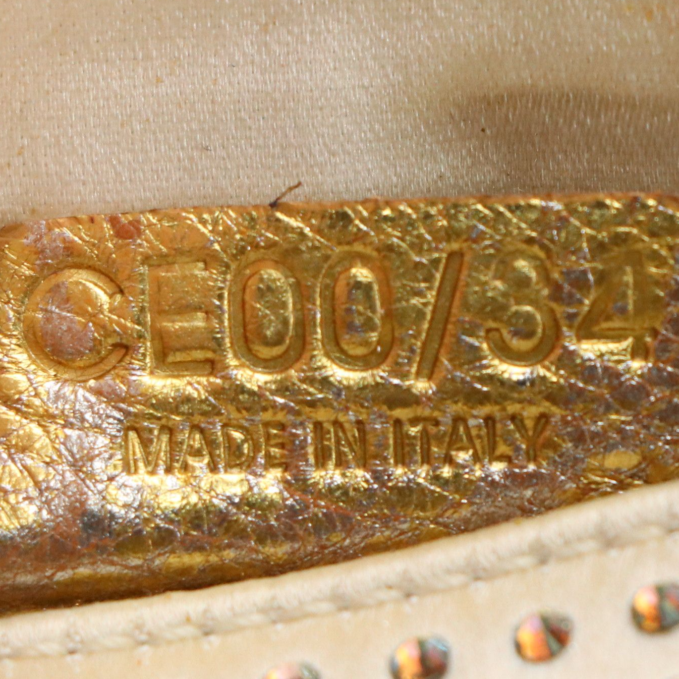 Céline Mini Boogie Bag in Rhinestone Embellished Silk Satin and Metallic Leather