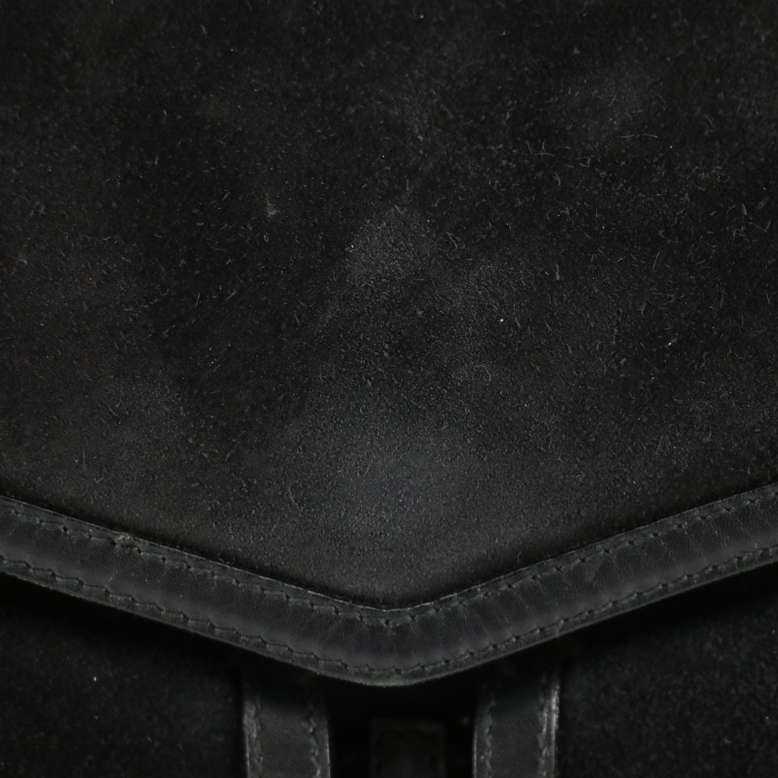 Salvatore Ferragamo Gancini Double Pocket East-West Bag in Suede/Leather