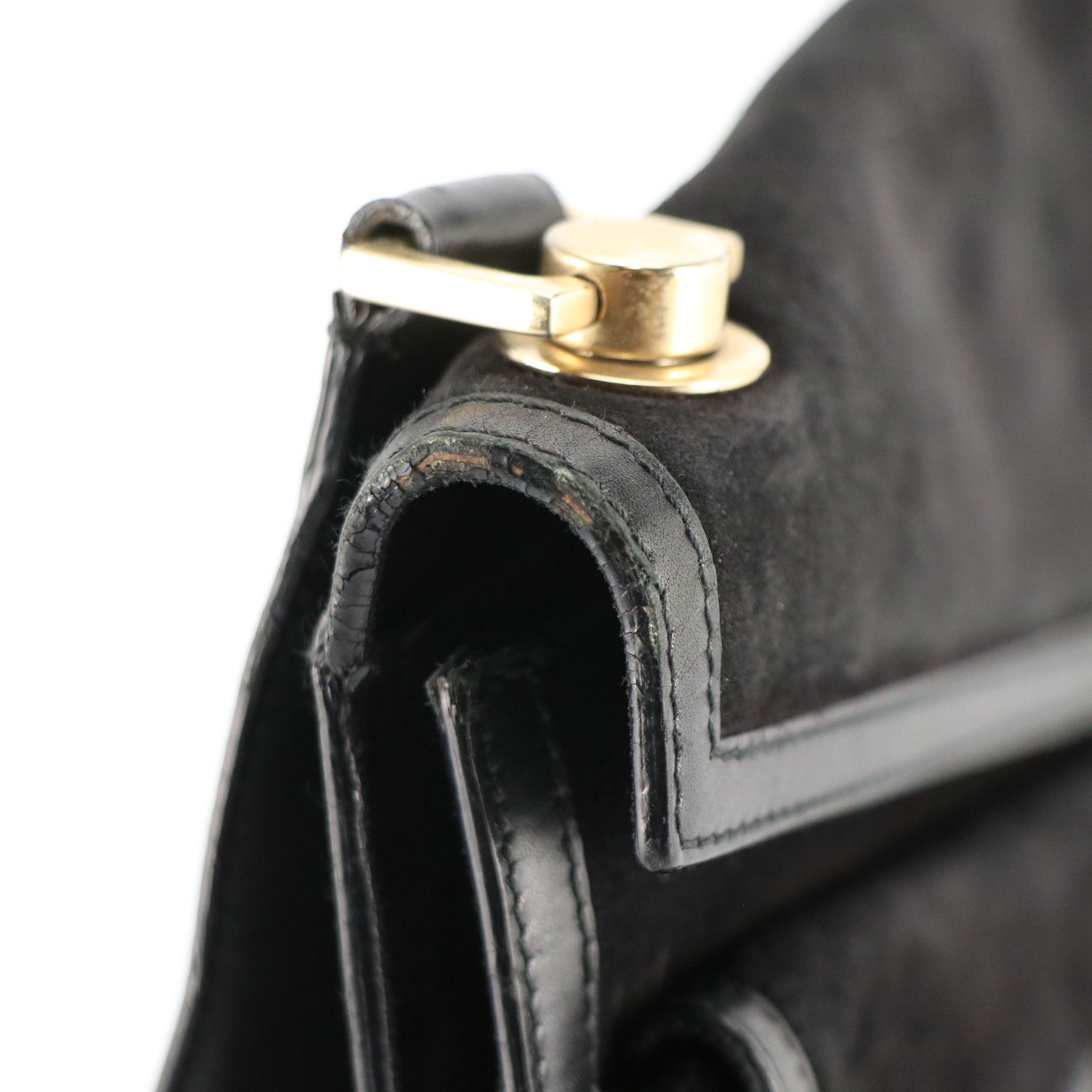 Salvatore Ferragamo Gancini Double Pocket East-West Bag in Suede/Leather