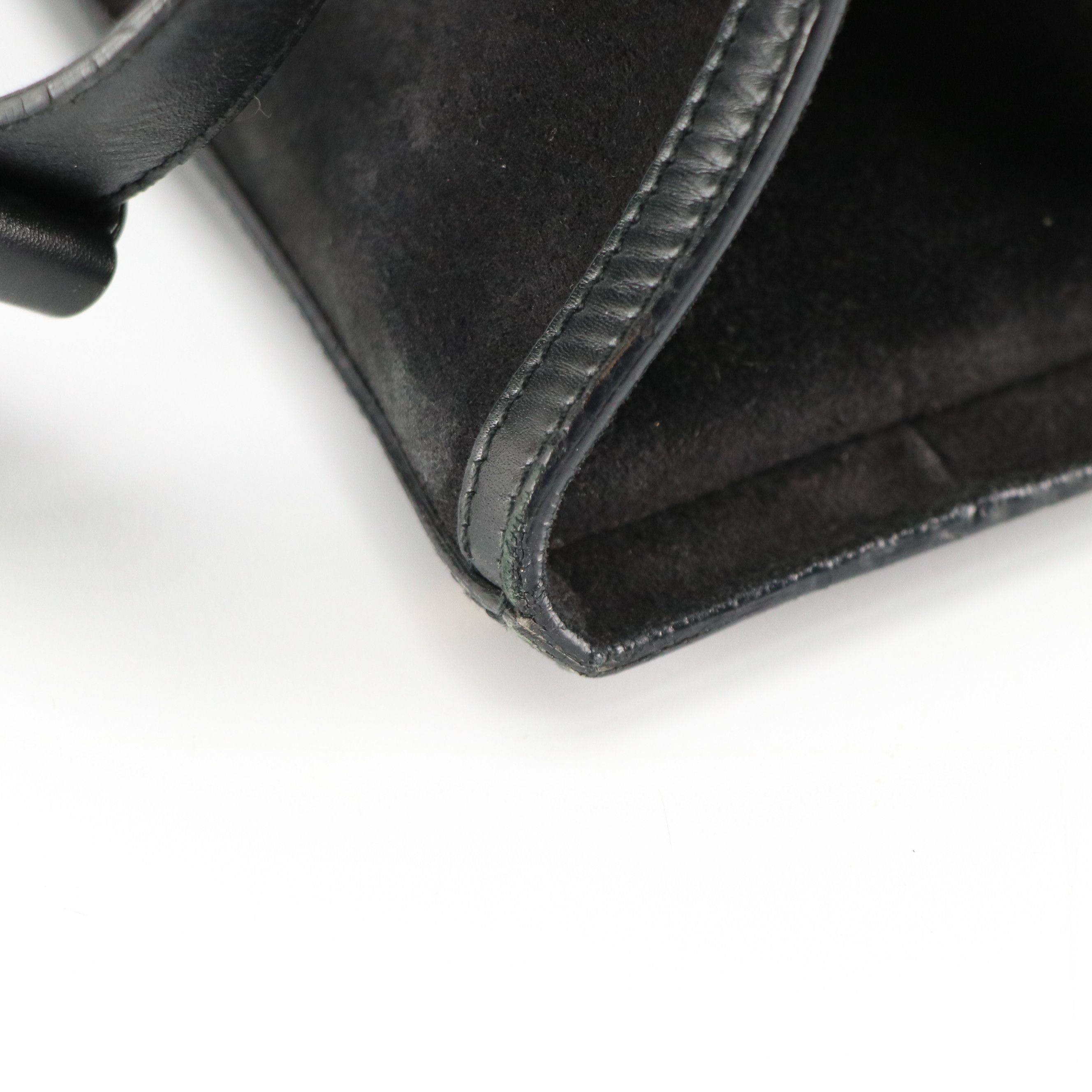 Salvatore Ferragamo Gancini Double Pocket East-West Bag in Suede/Leather