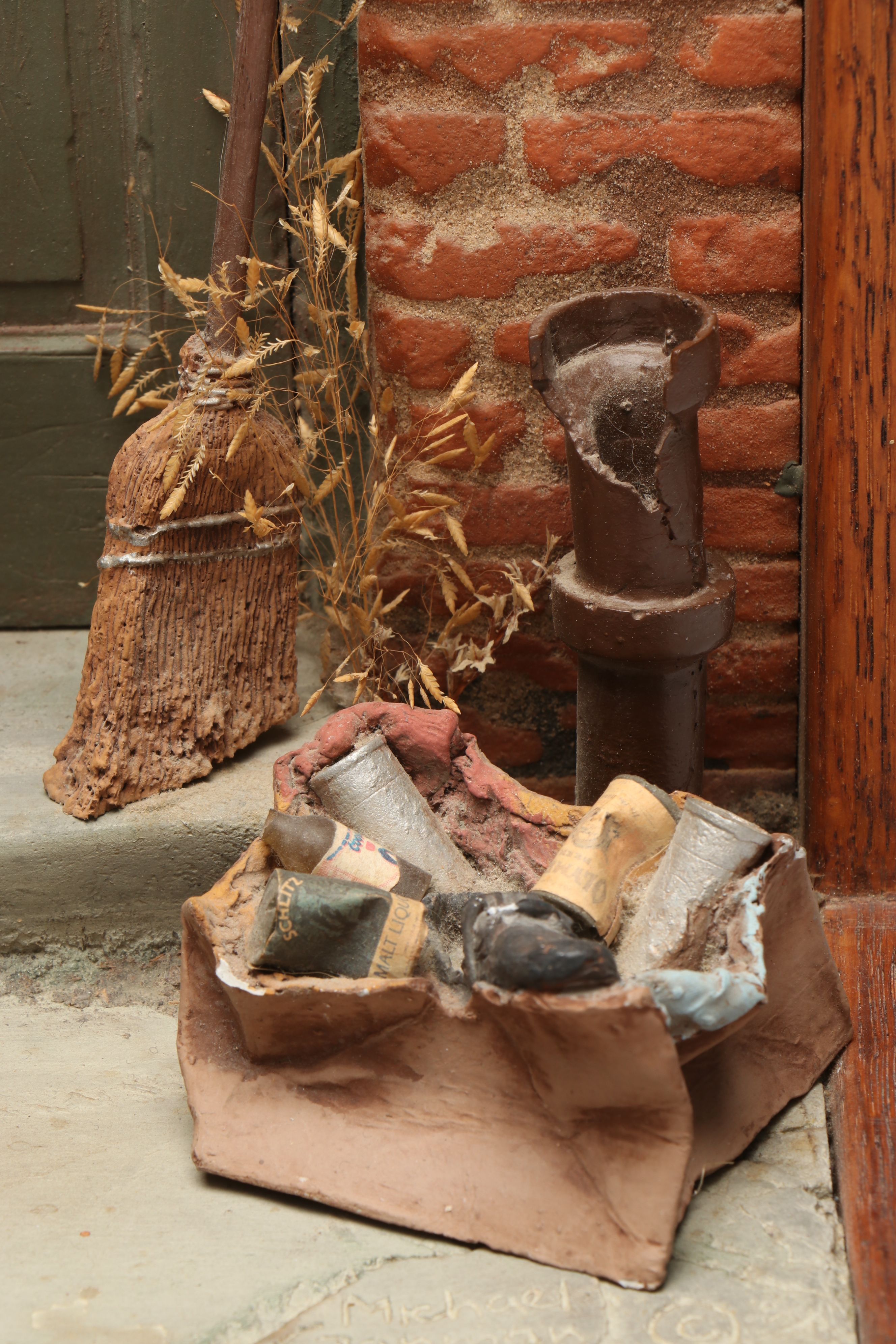 Michael Garman "Back Door" Cityscape Diorama Scene