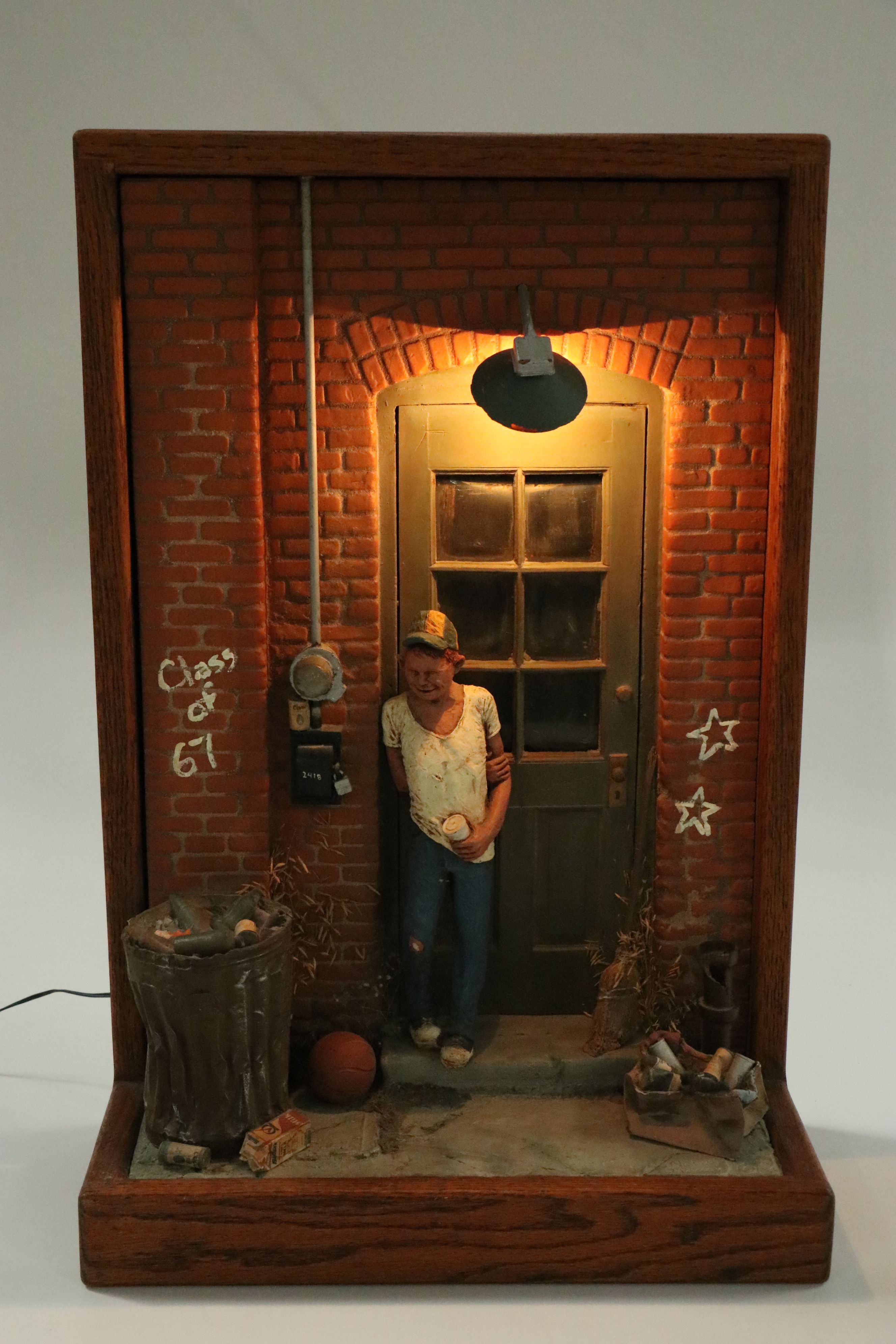 Michael Garman "Back Door" Cityscape Diorama Scene