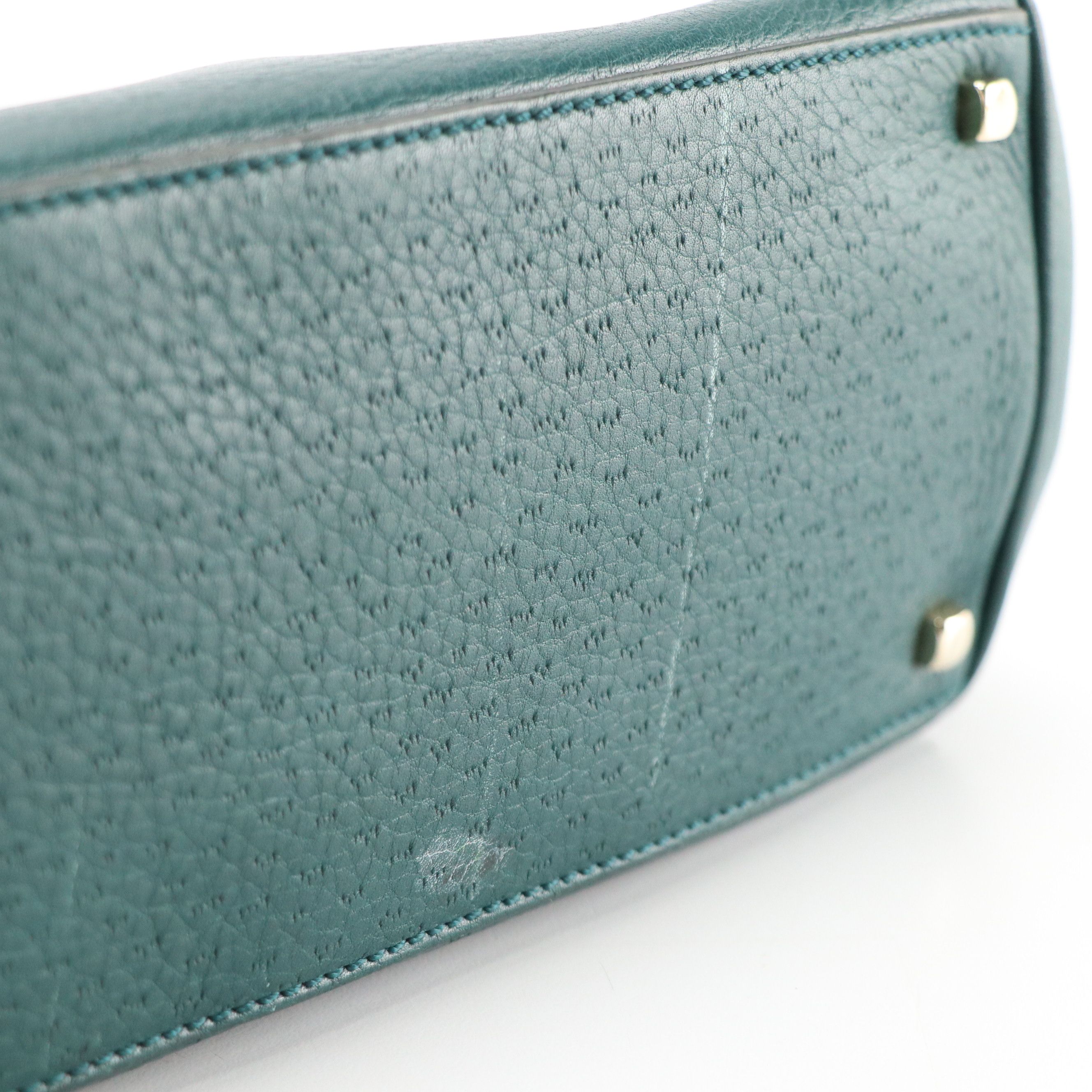 Salvatore Ferragamo Gancini Lock Flap Bag in Pine Green Pigskin Leather