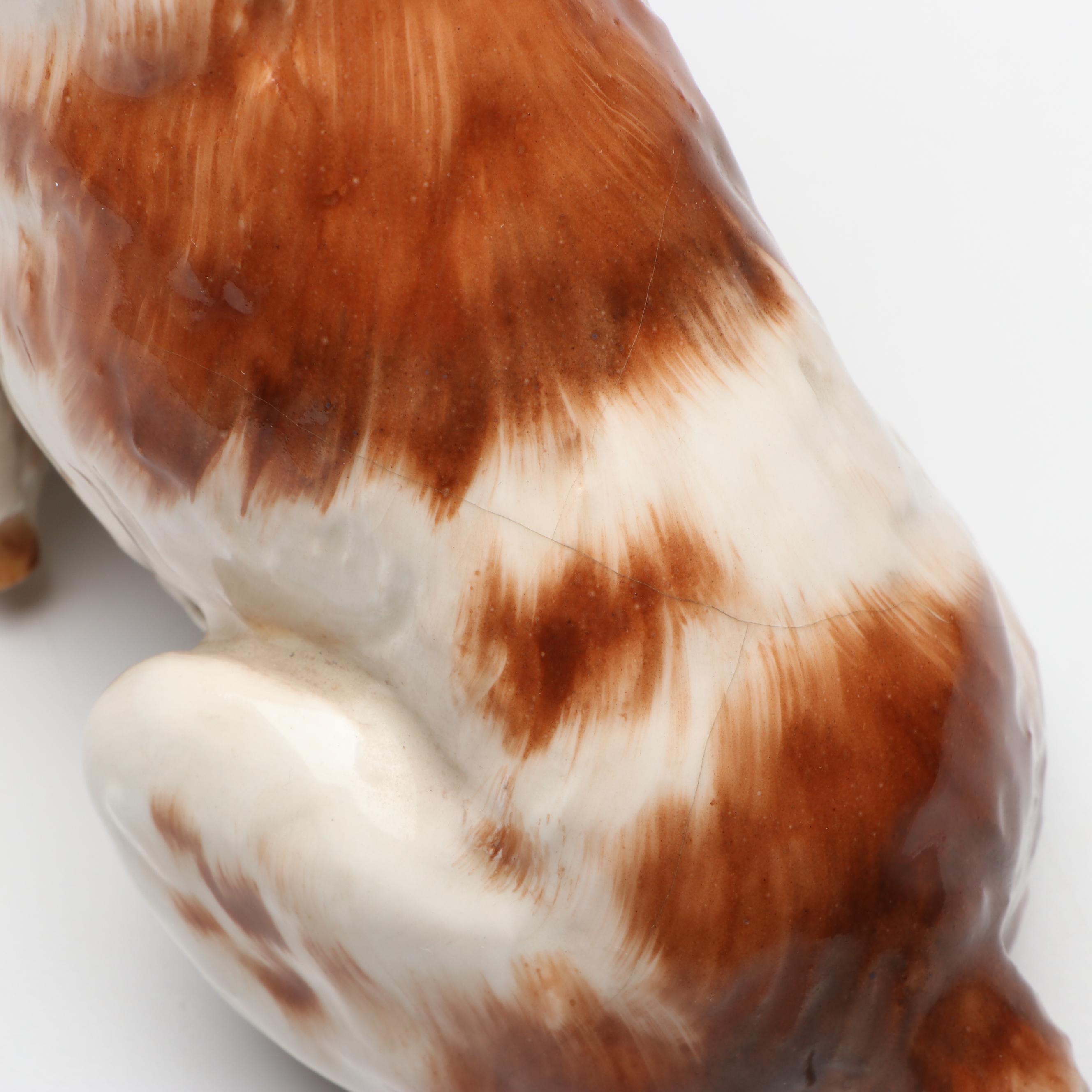 McCoy "No Hunting" Ceramic Planter with Royal Doulton Cocker Spaniel Figurine