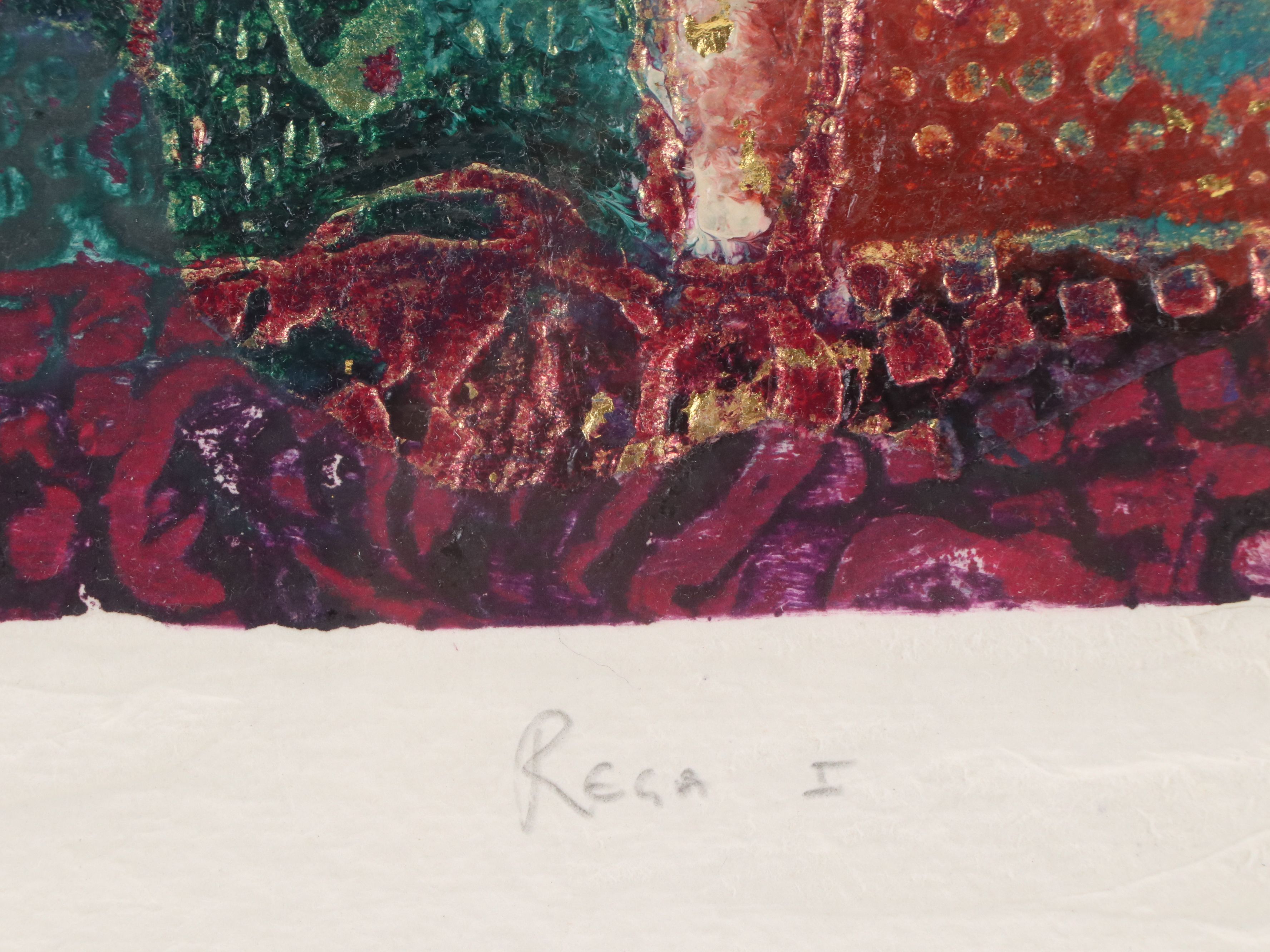 David Dodsworth Mixed Media Collograph "Rega I"