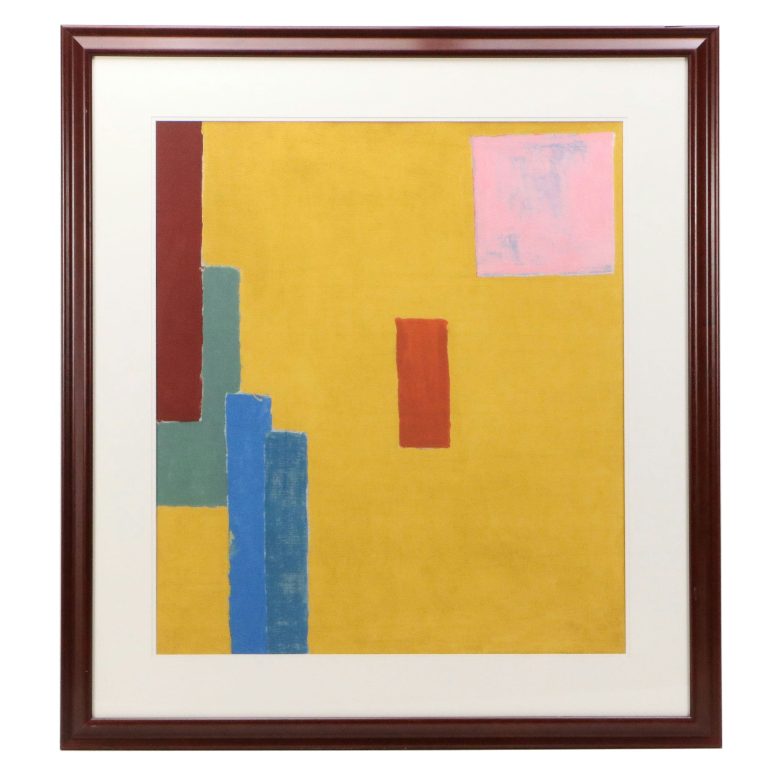 After Vanessa Bell Lithograph Yellow Composition "Untitled," 21st Century