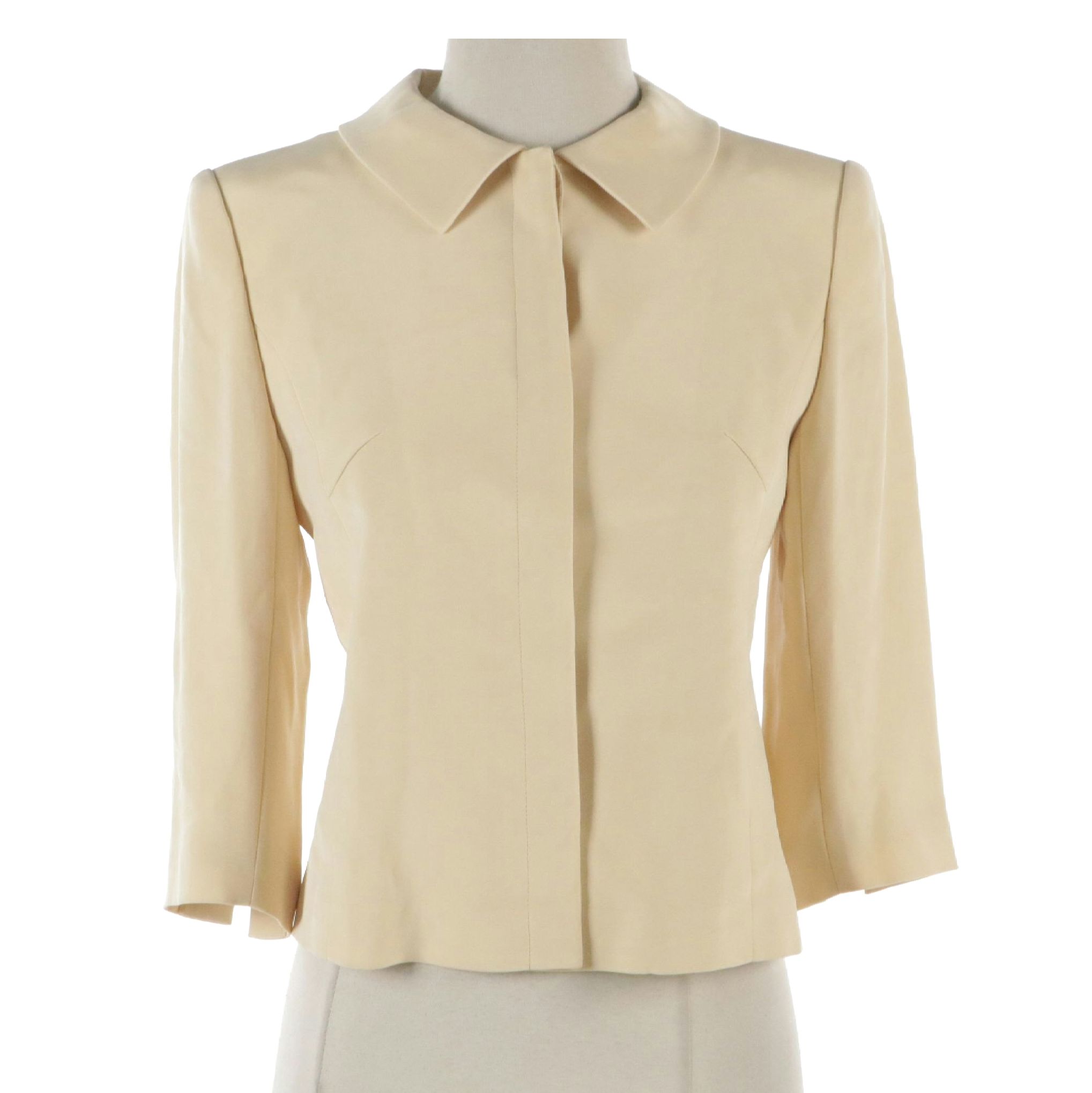 Balenciaga La Mode Button-Front Jacket with Hidden Placket