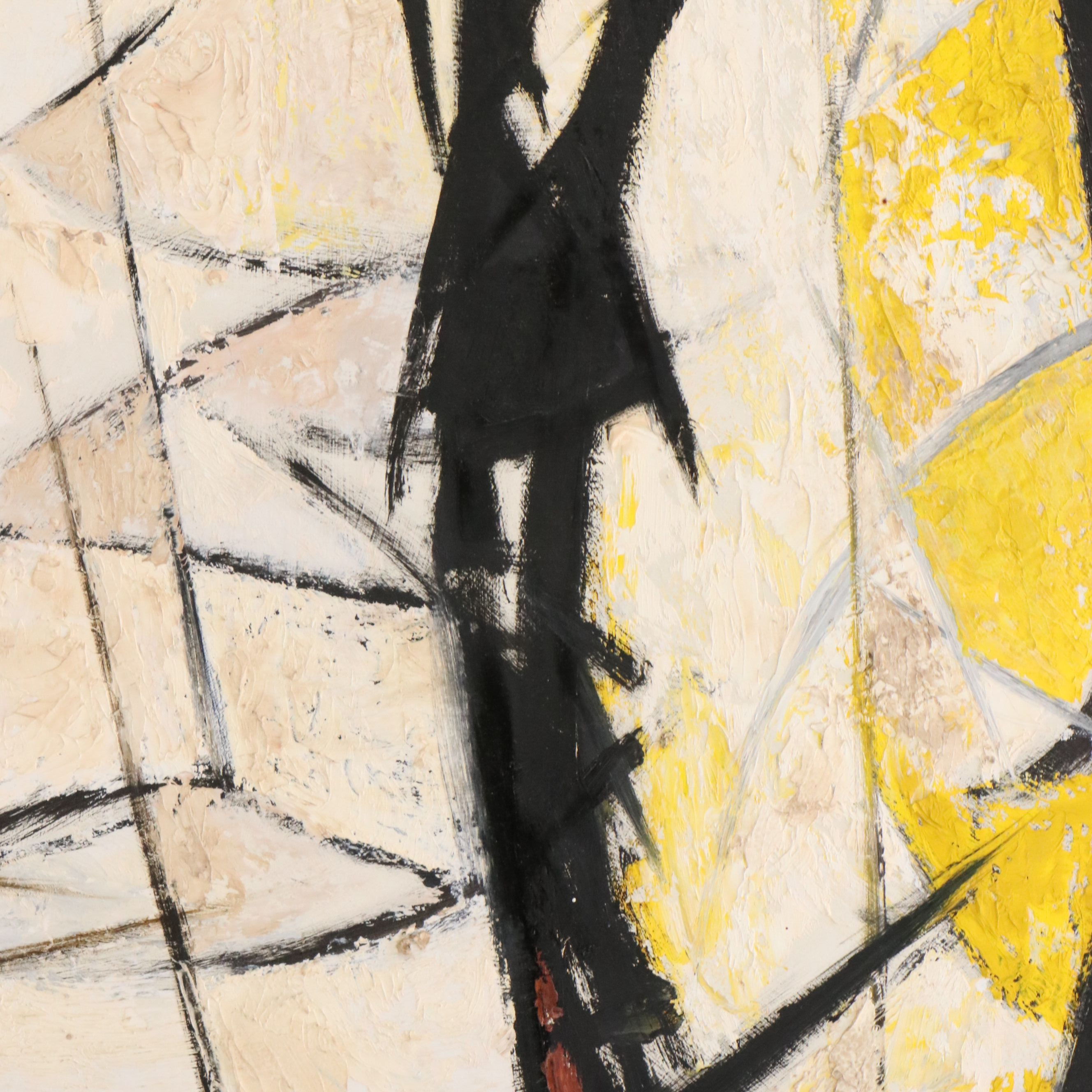 Fridtjof Schroder Abstract Oil Painting, 1961