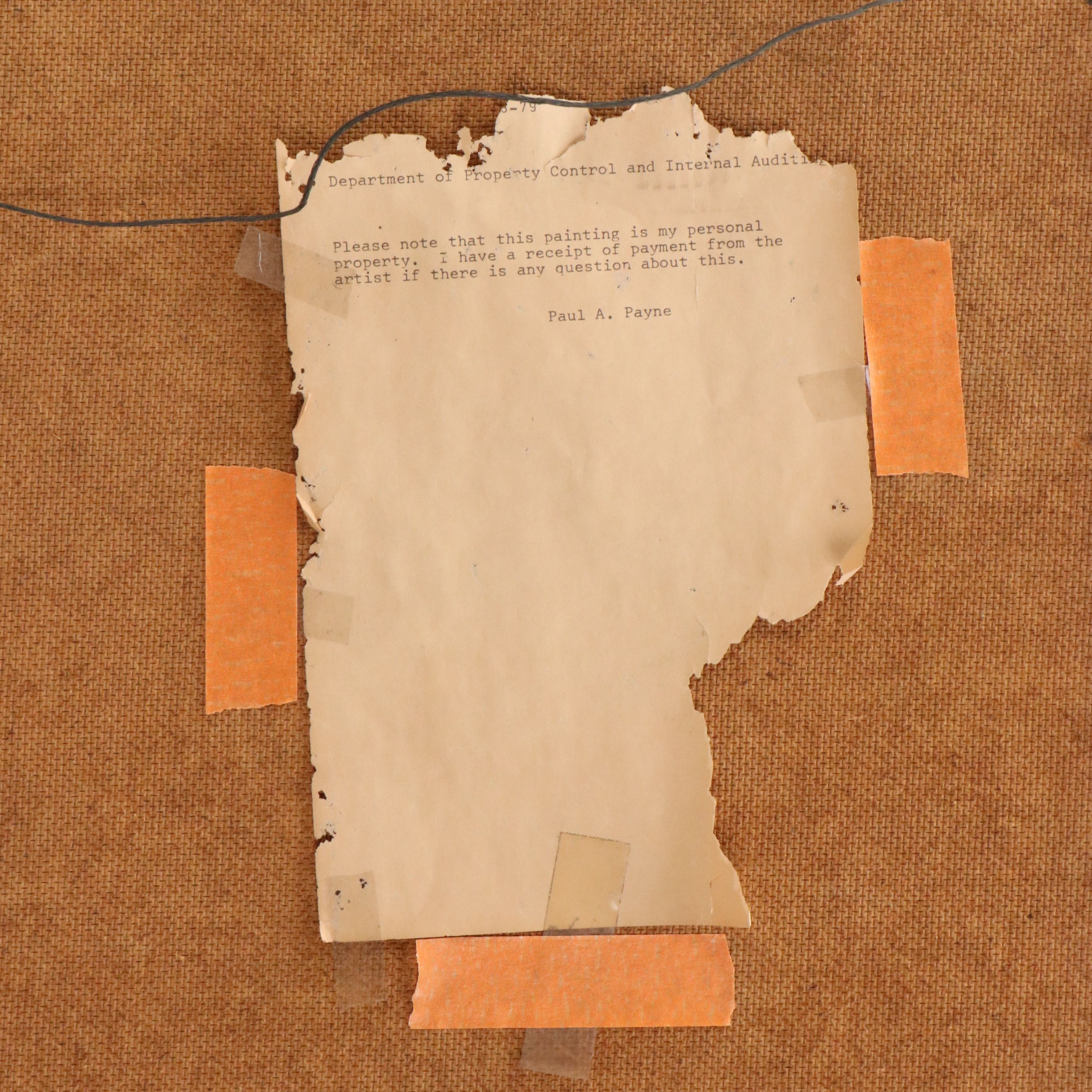 Fridtjof Schroder Abstract Oil Painting, 1961