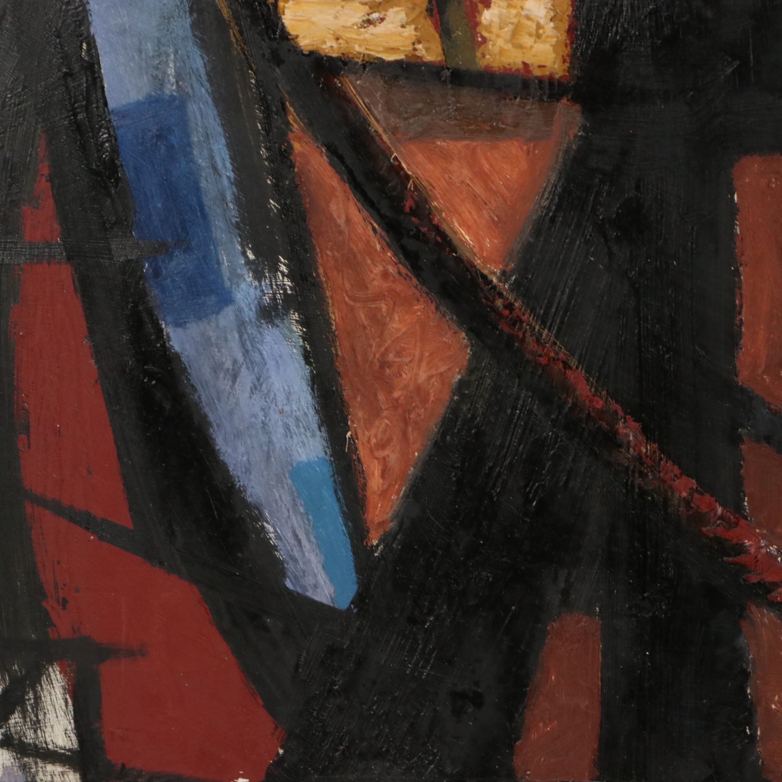 Fridtjof Schroder Modernist Abstract Oil Painting