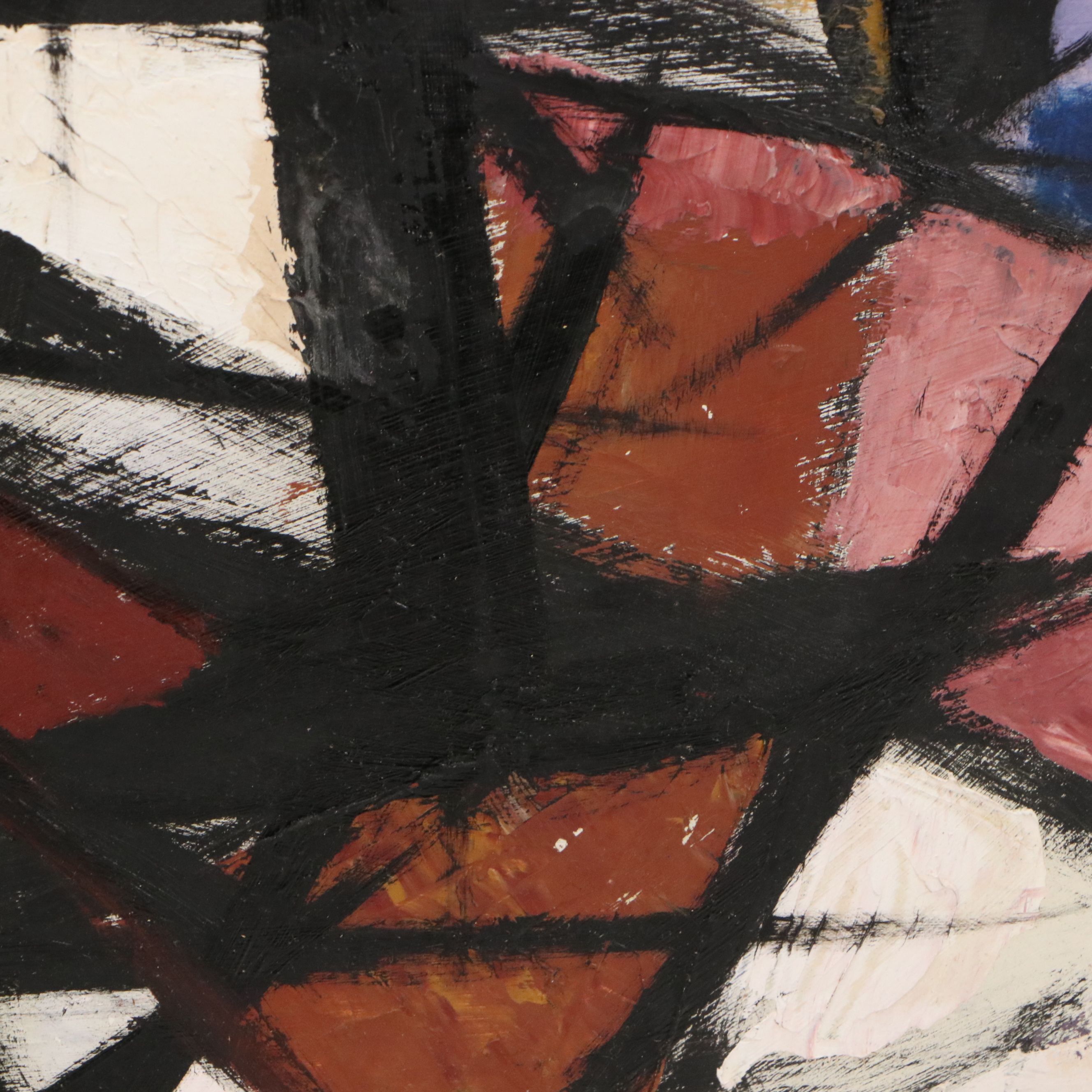 Fridtjof Schroder Modernist Abstract Oil Painting