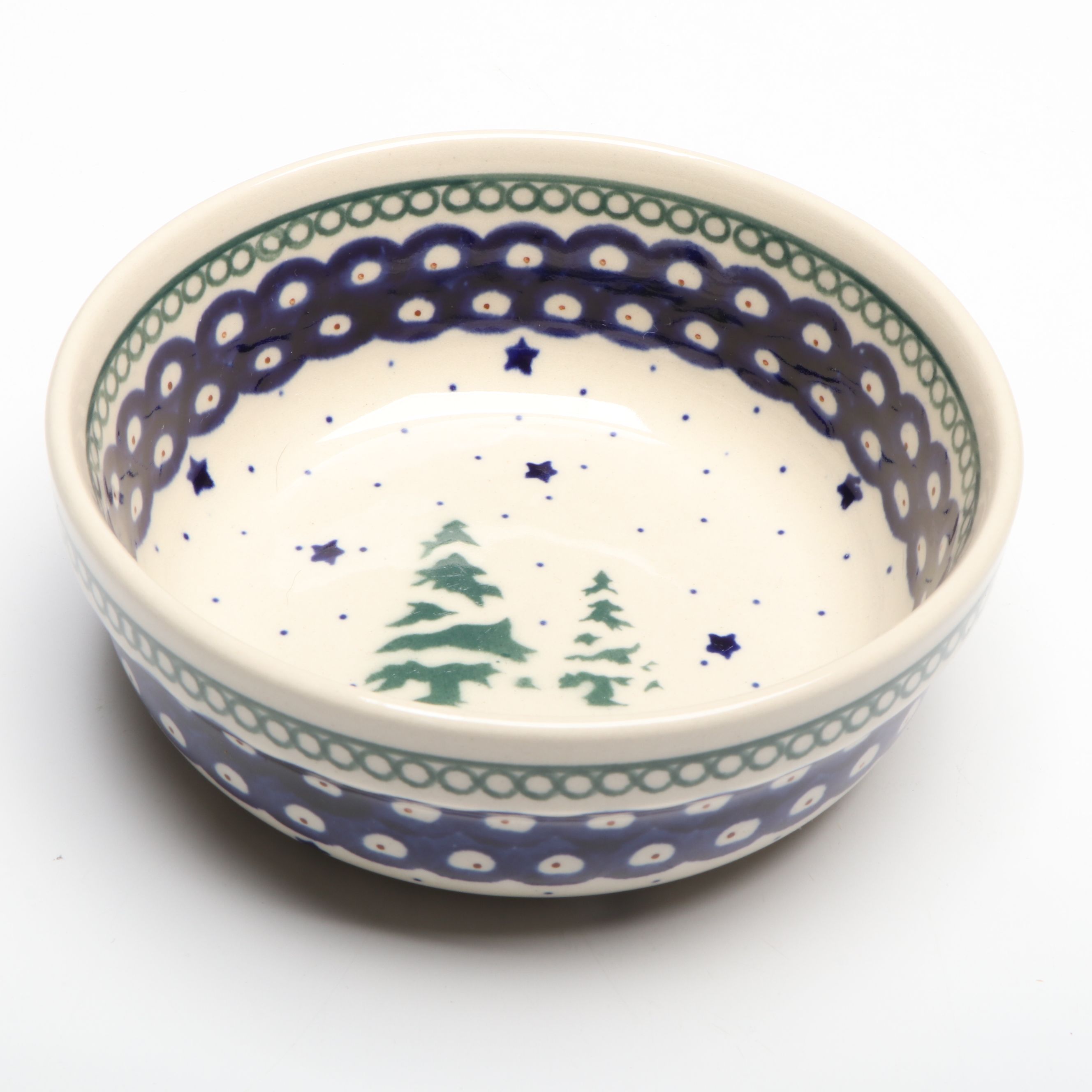 W.R. Unikat Egg Plate with Bolesławiec and Other Hand-Painted Polish Pottery