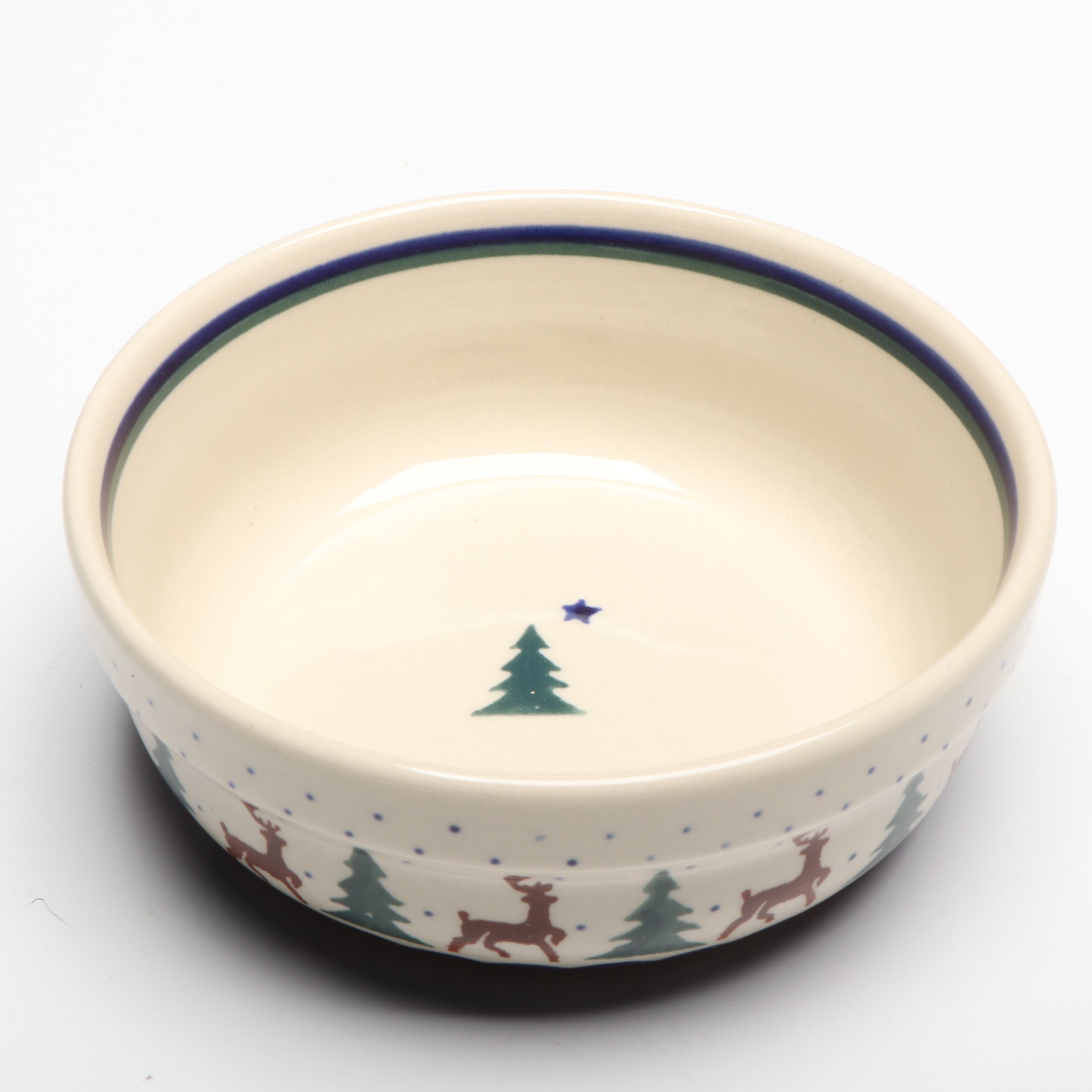 W.R. Unikat Egg Plate with Bolesławiec and Other Hand-Painted Polish Pottery