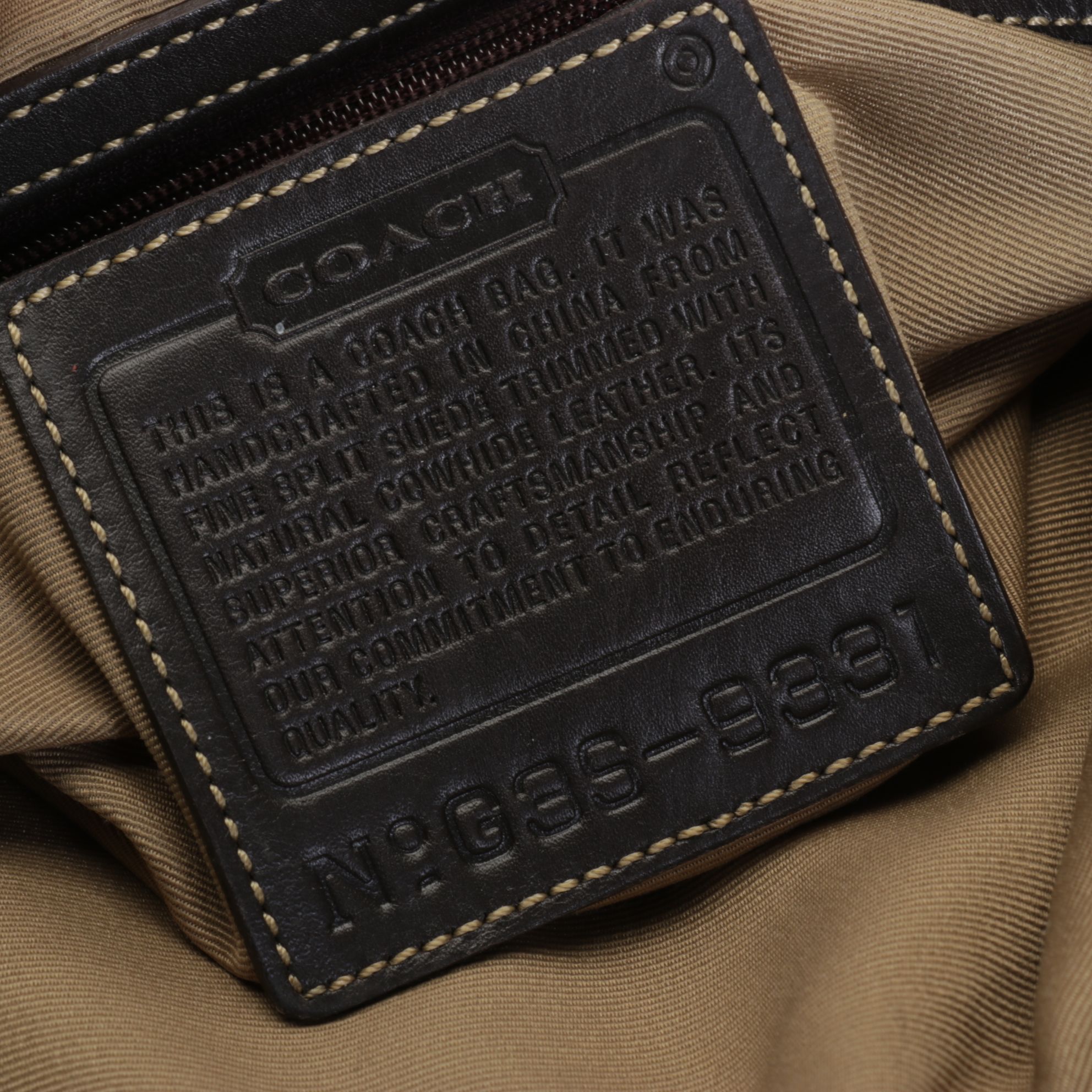 Coach Legacy Patchwork Suede Hobo Bag