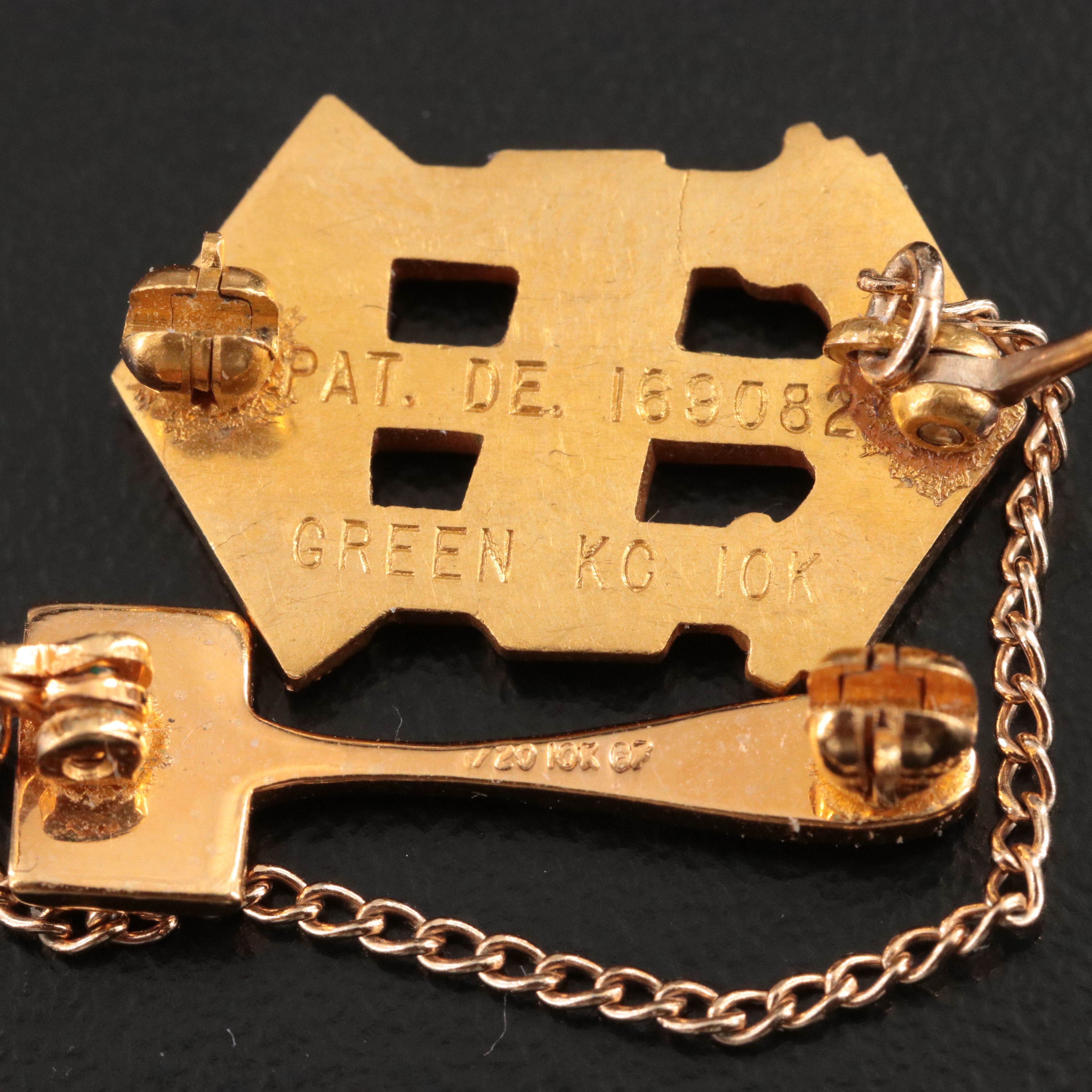 10K Alpha Delta Kappa Pin with Gold-Filled Gavel