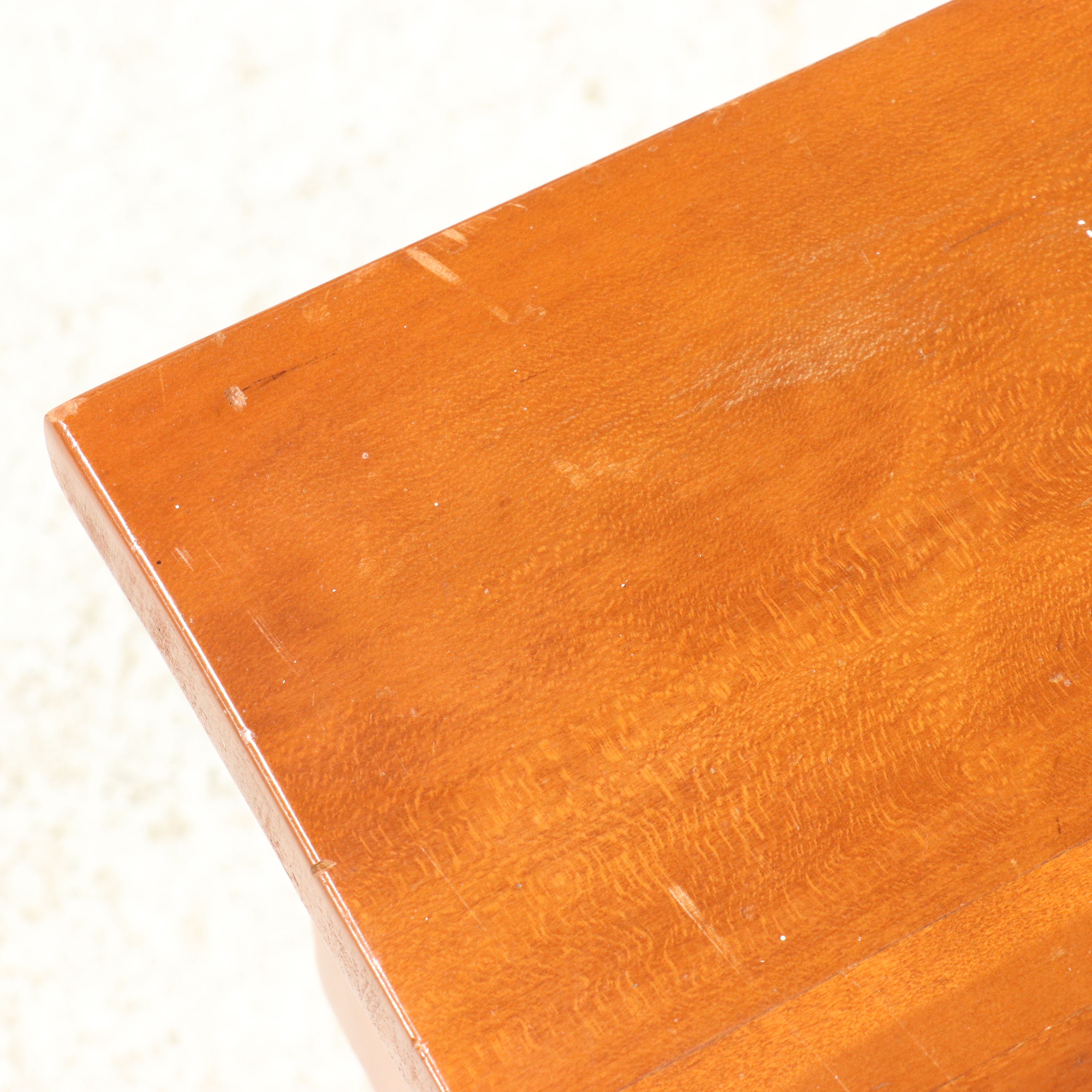 American Country Sheraton Cherry Single-Drawer Side Table, 19th Century