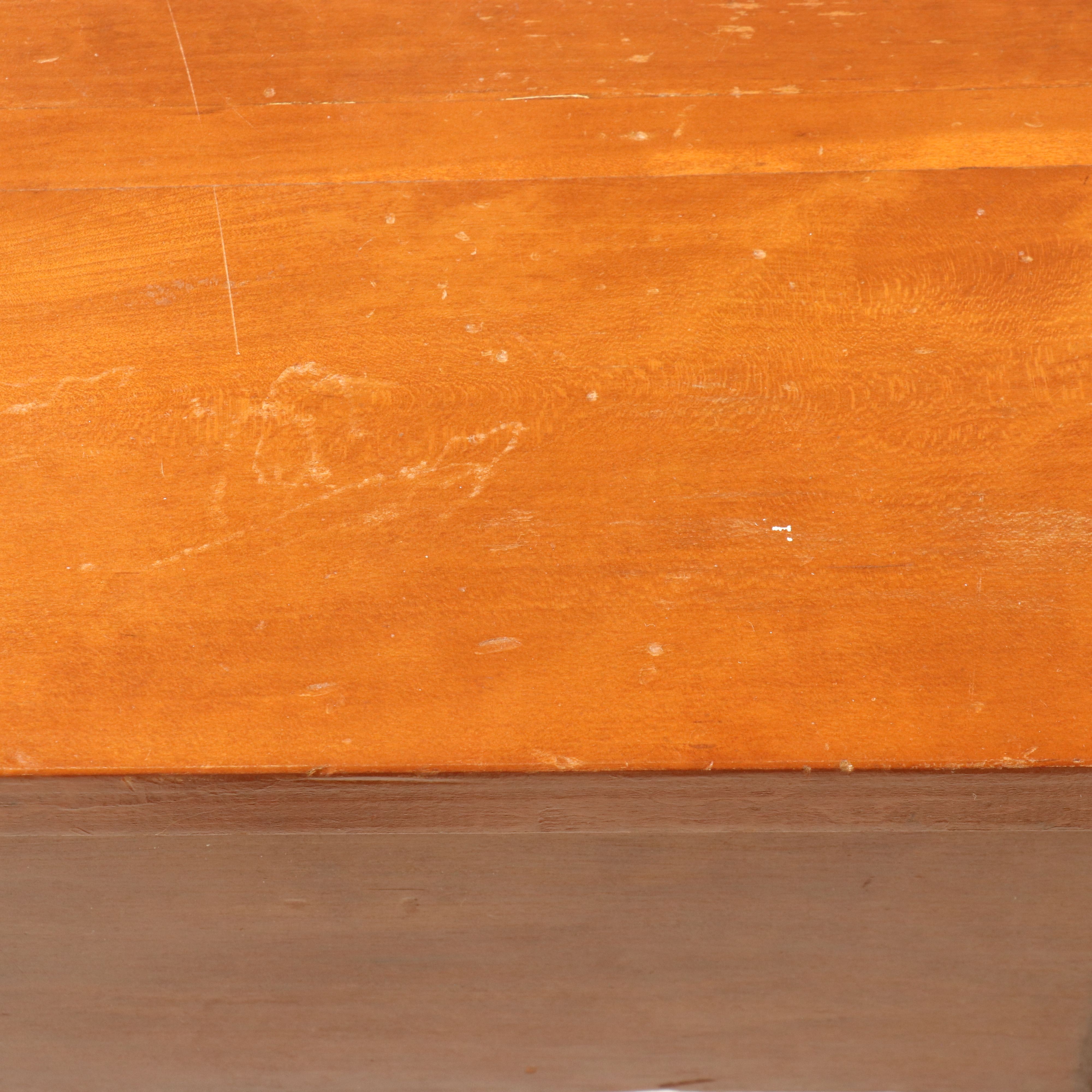 American Country Sheraton Cherry Single-Drawer Side Table, 19th Century