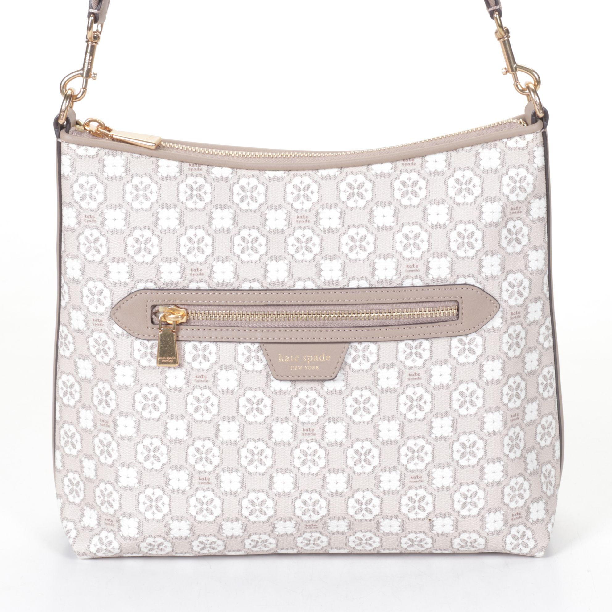 Kate Spade Flower Coated Canvas Medium Messenger Bag