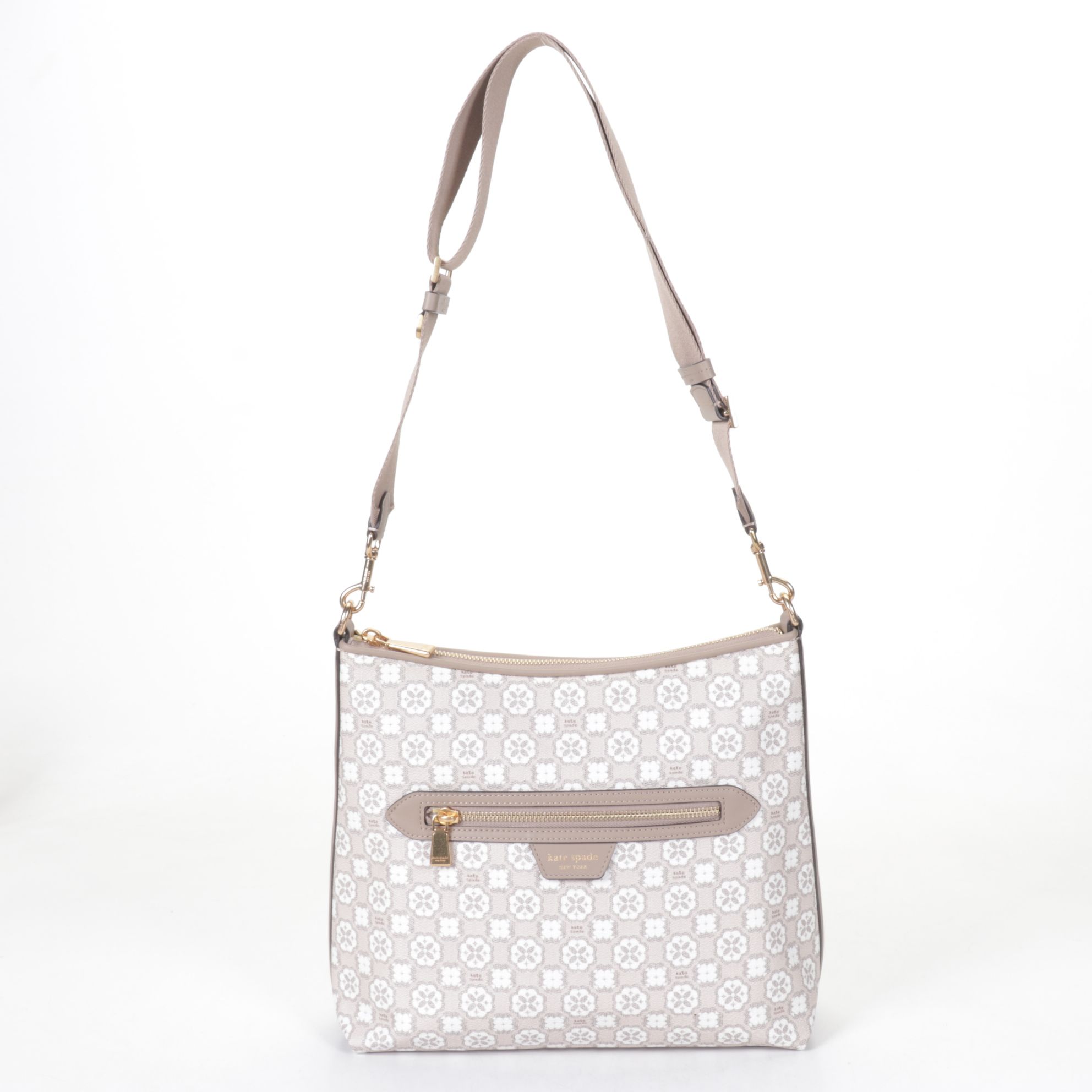 Kate Spade Flower Coated Canvas Medium Messenger Bag