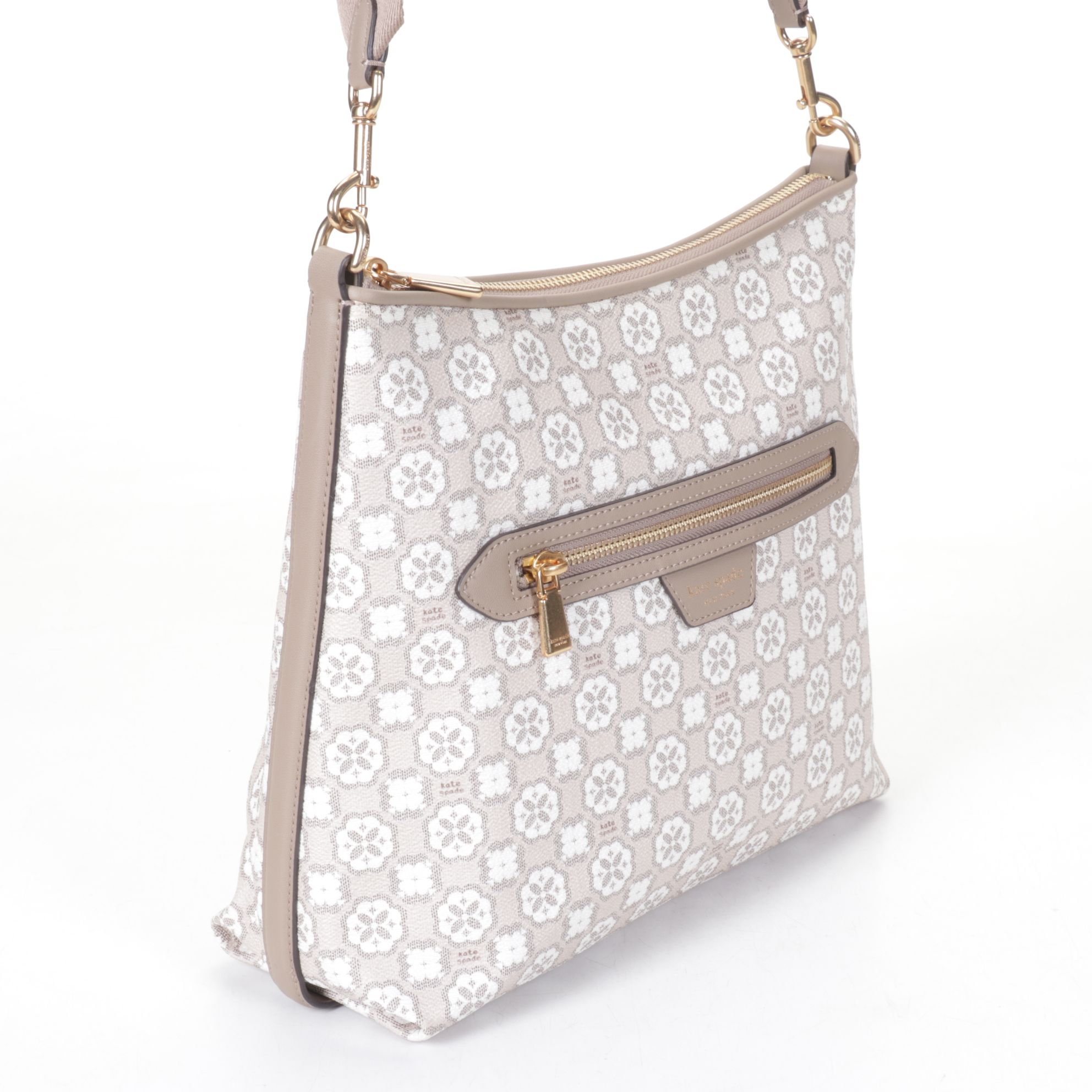 Kate Spade Flower Coated Canvas Medium Messenger Bag