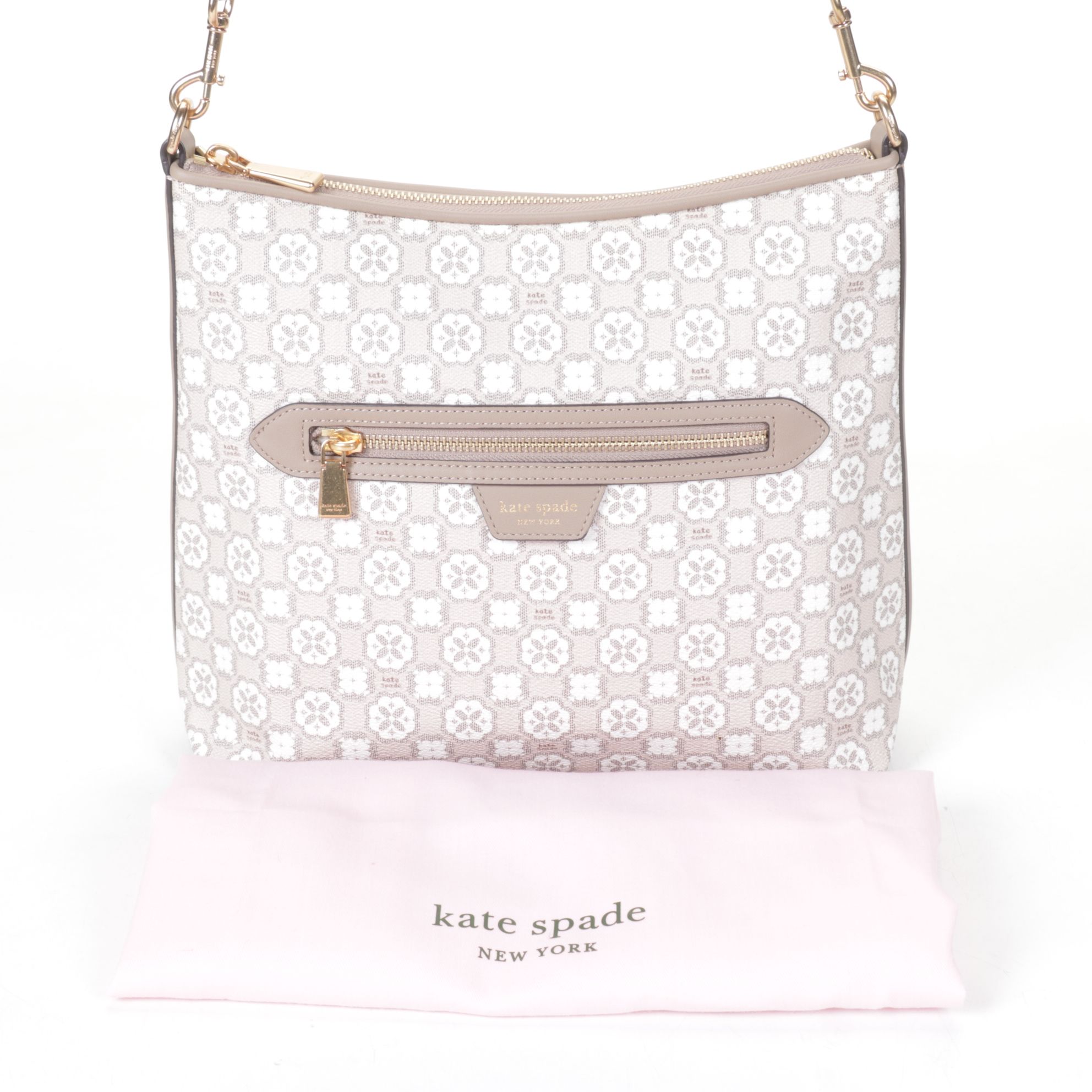 Kate Spade Flower Coated Canvas Medium Messenger Bag