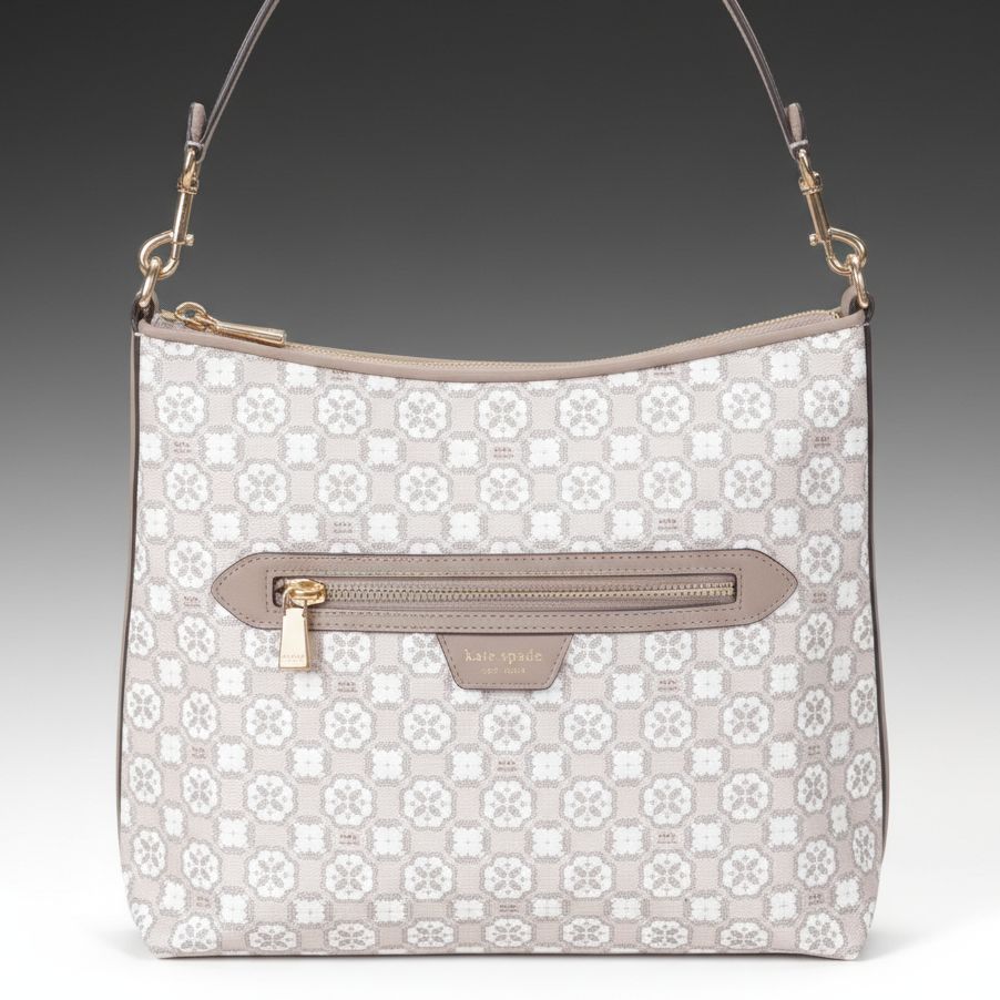 Kate Spade Flower Coated Canvas Medium Messenger Bag