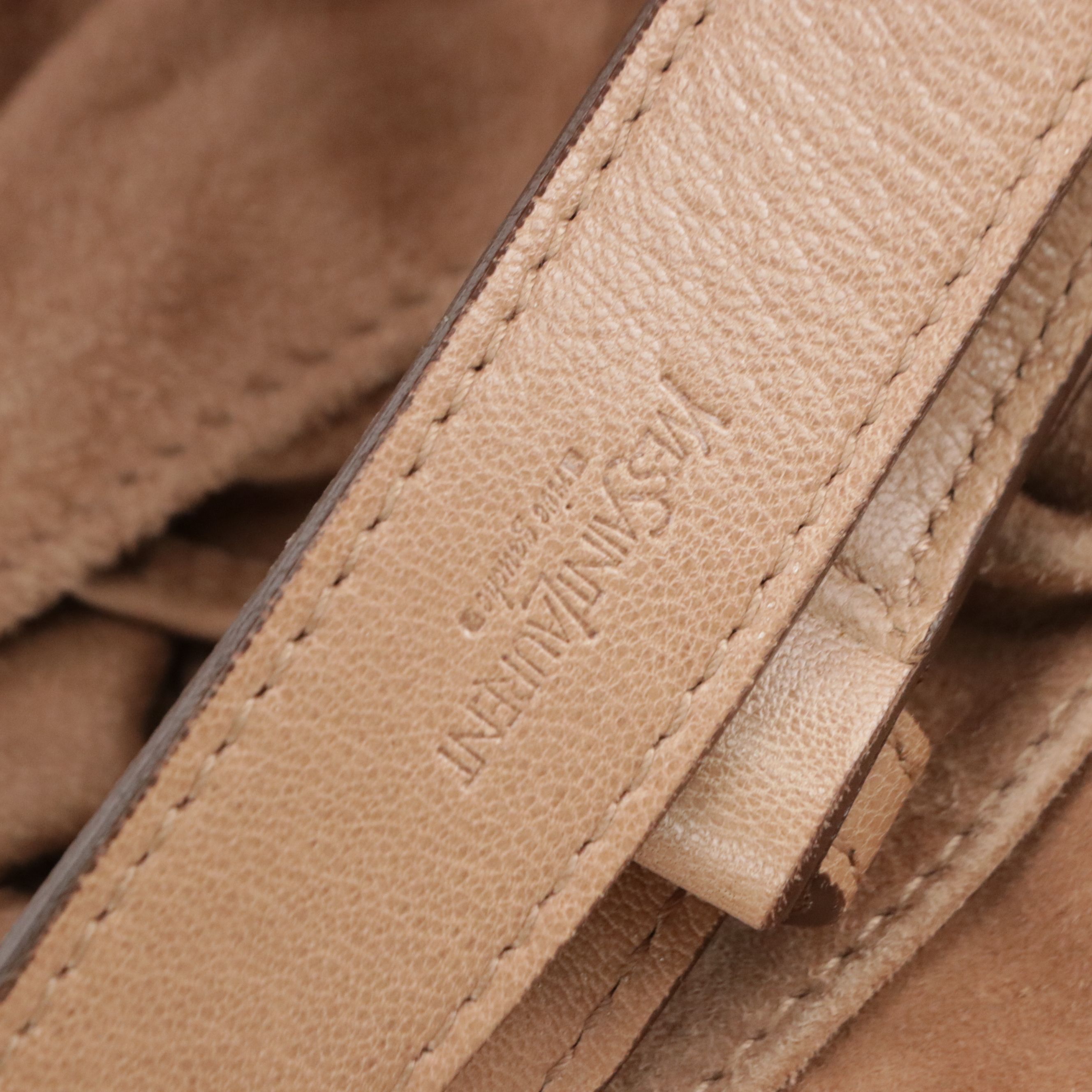 Yves Saint Laurent Nadja Rose Hobo Shoulder Bag in Blush Nude Suede