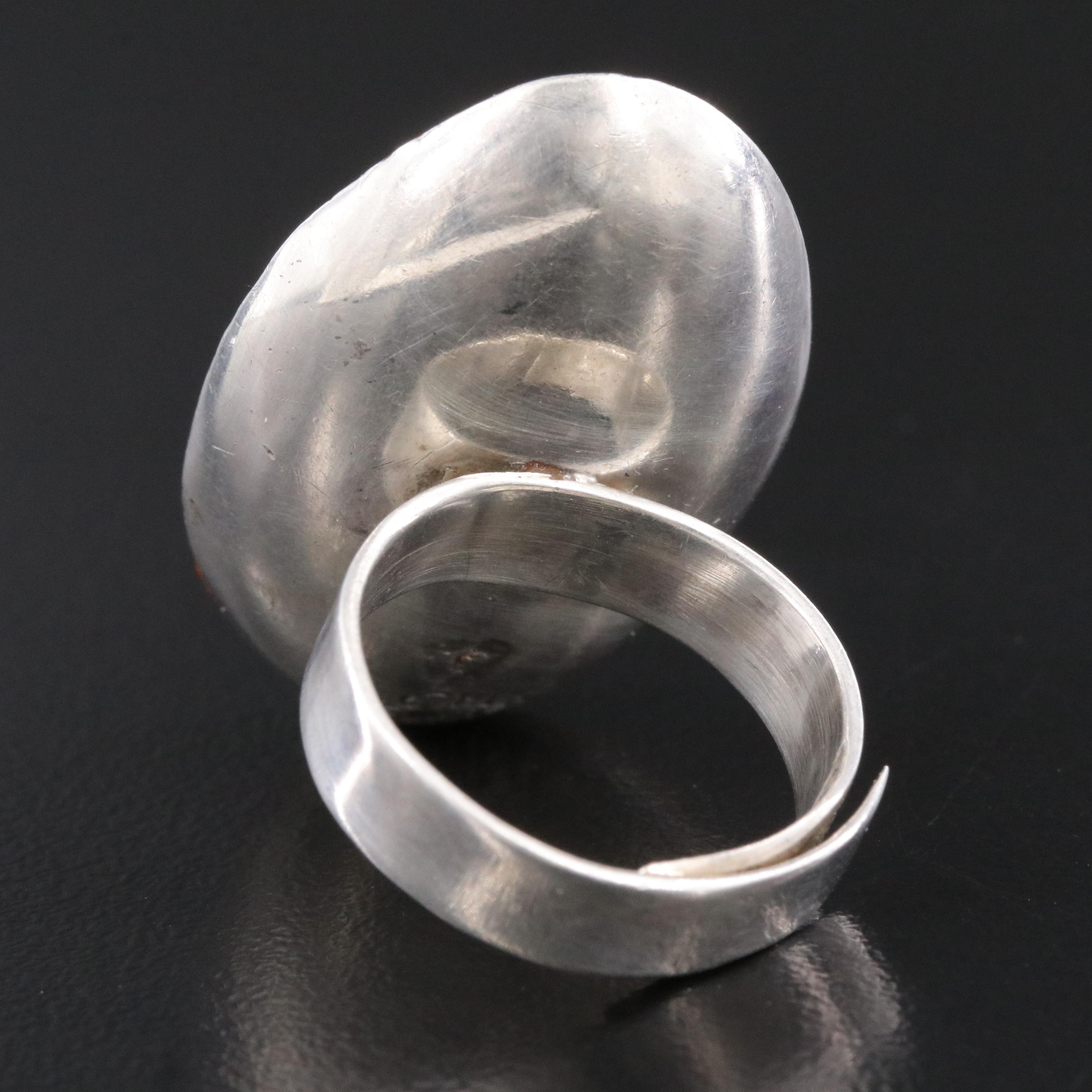 Southwestern Sterling Agate Ring