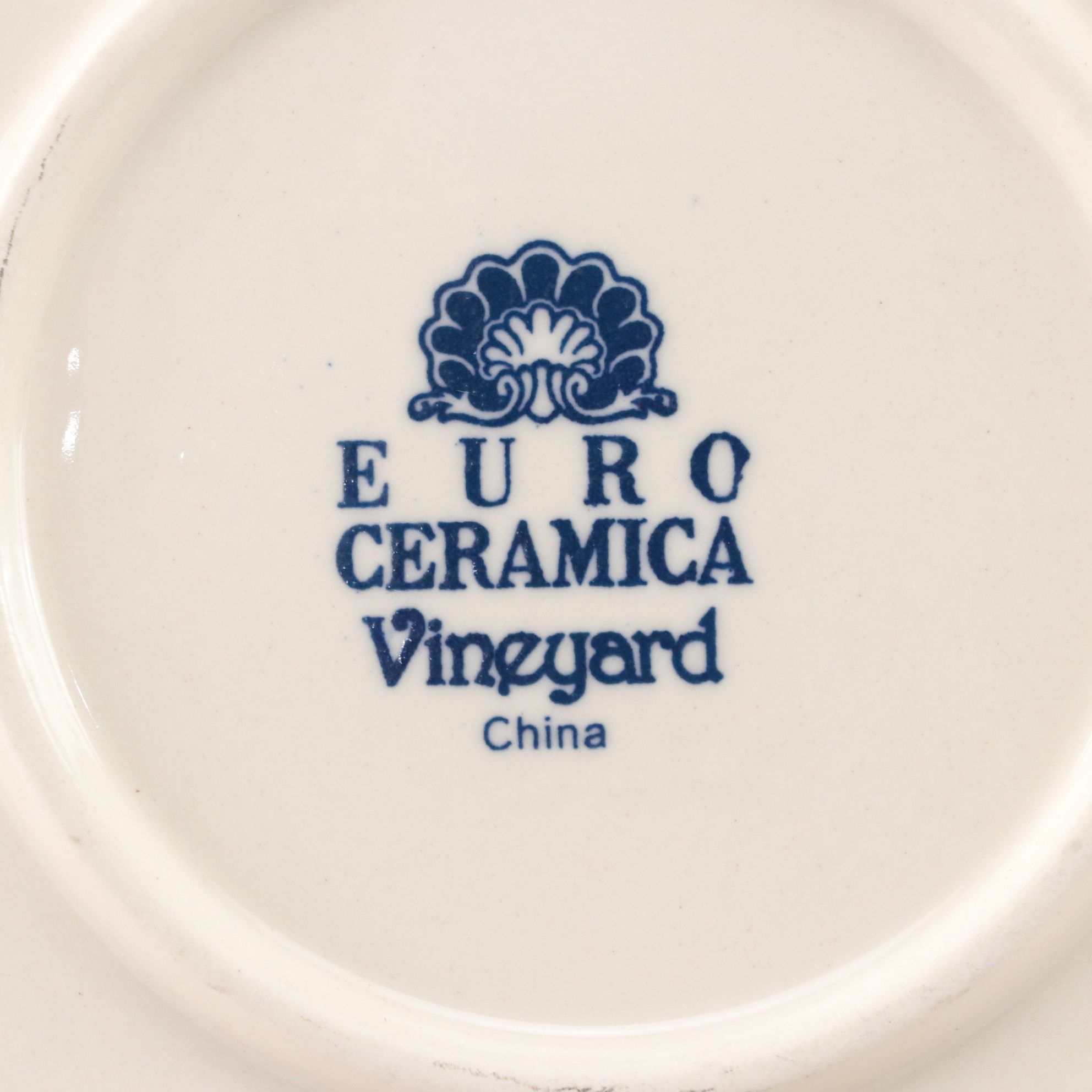 Euro Ceramica "Vineyard" Burgundy Salad and Dinner Plates
