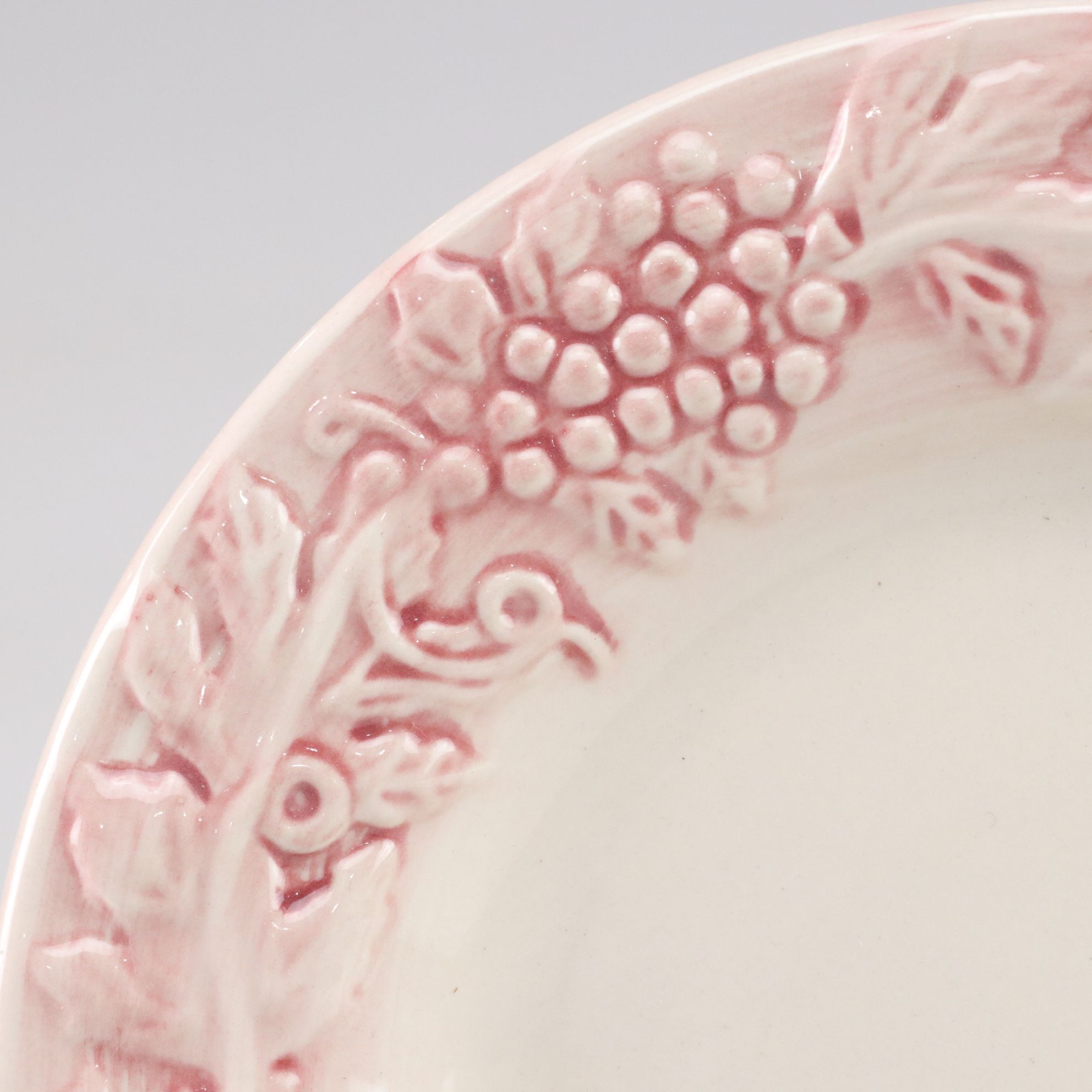 Euro Ceramica "Vineyard" Burgundy Salad and Dinner Plates