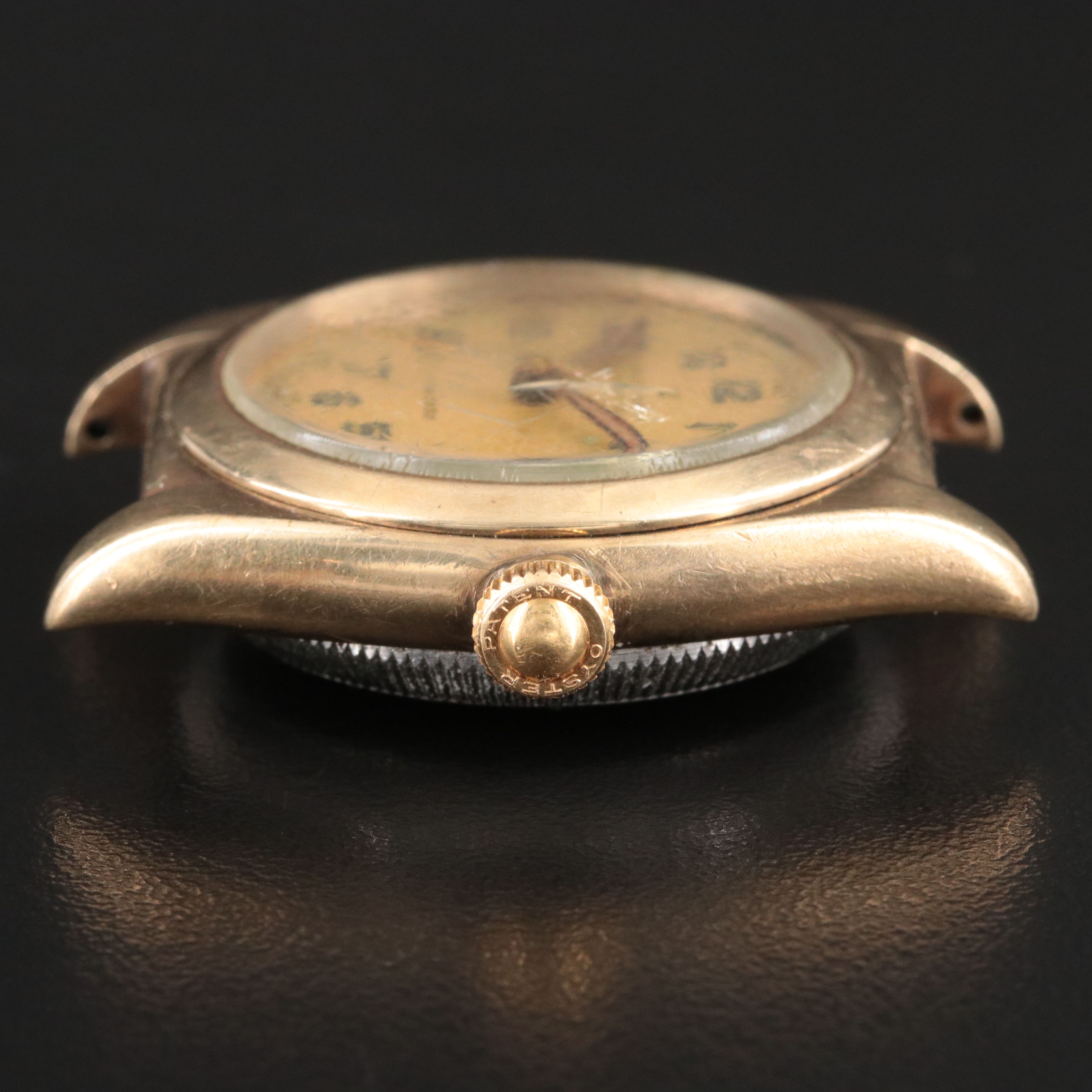 Vintage Rolex Bubble Back 9K & Steel Otster Perpetual Chronometre Watch