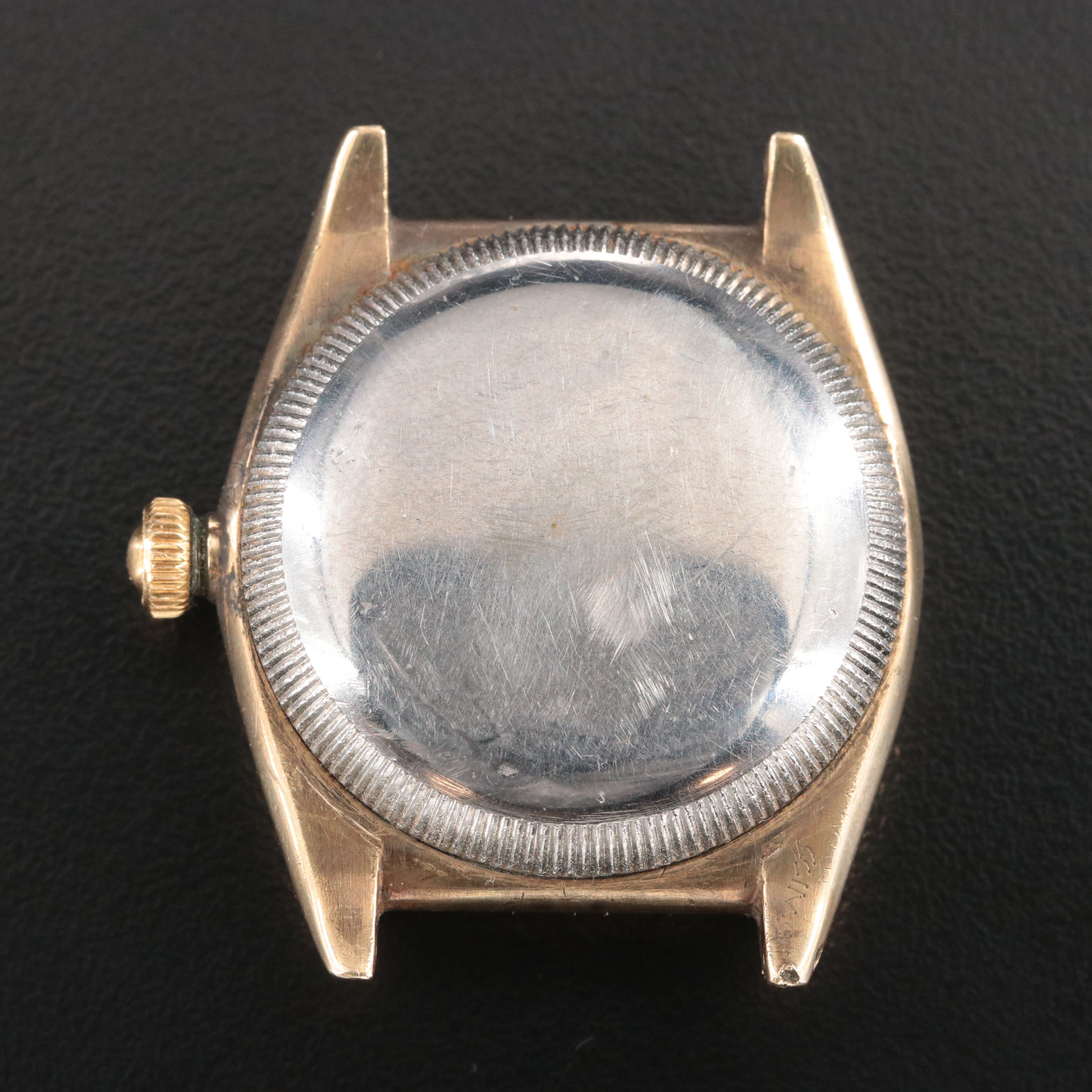 Vintage Rolex Bubble Back 9K & Steel Otster Perpetual Chronometre Watch