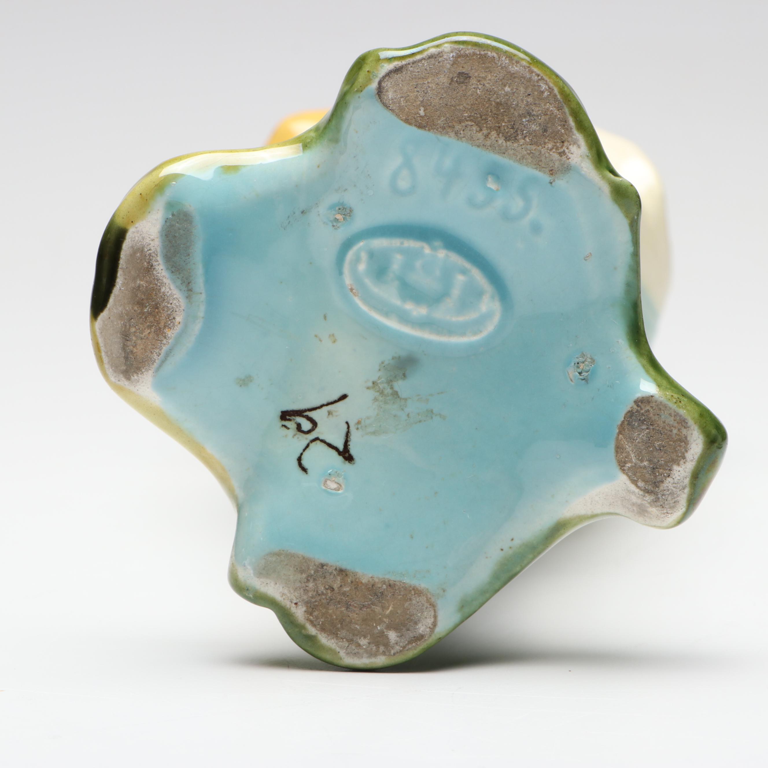 Franz Porcelain Butterfly Cup and Saucer with Art Nouveau Style Lily Vase