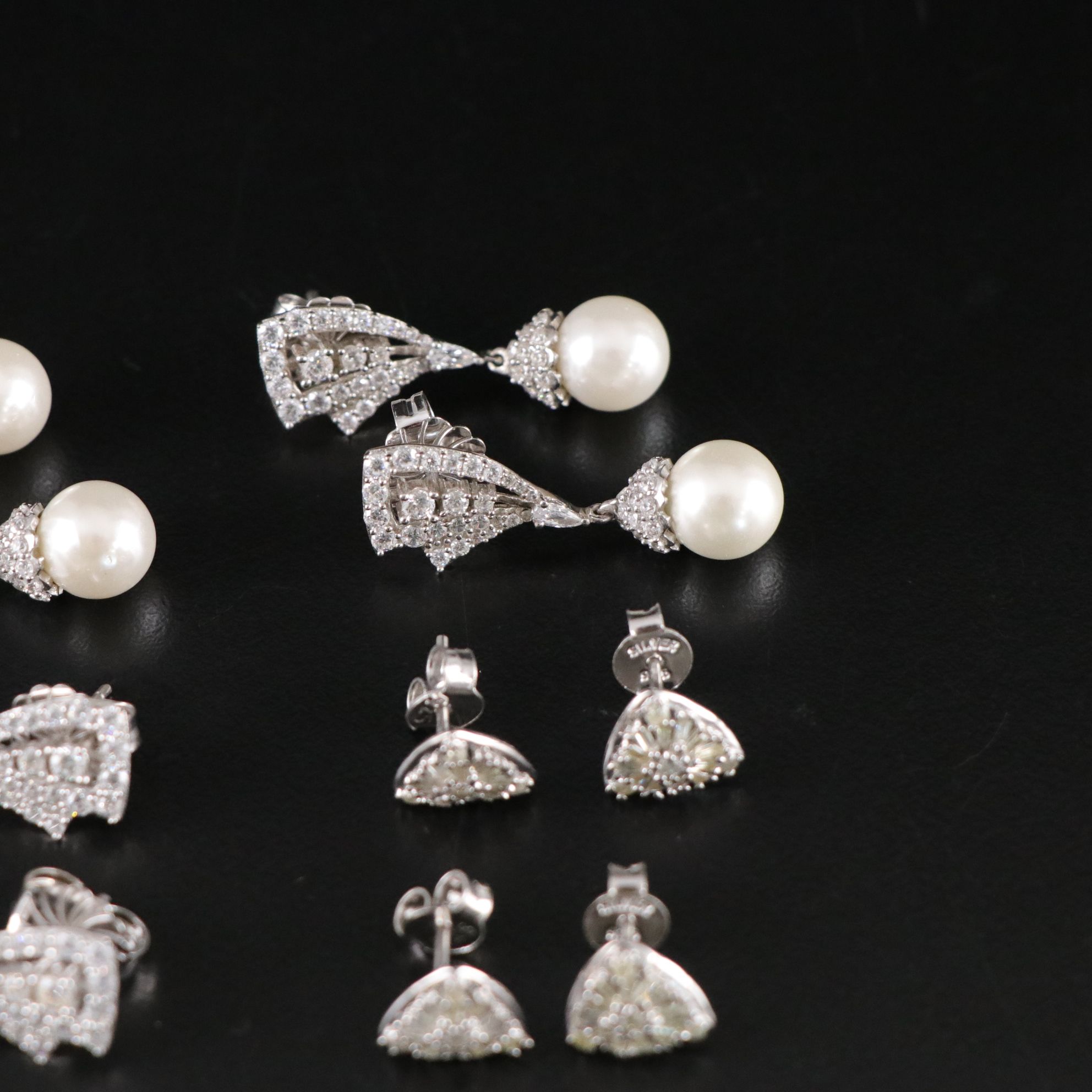 11 Assorted Sterling Silver Earrings