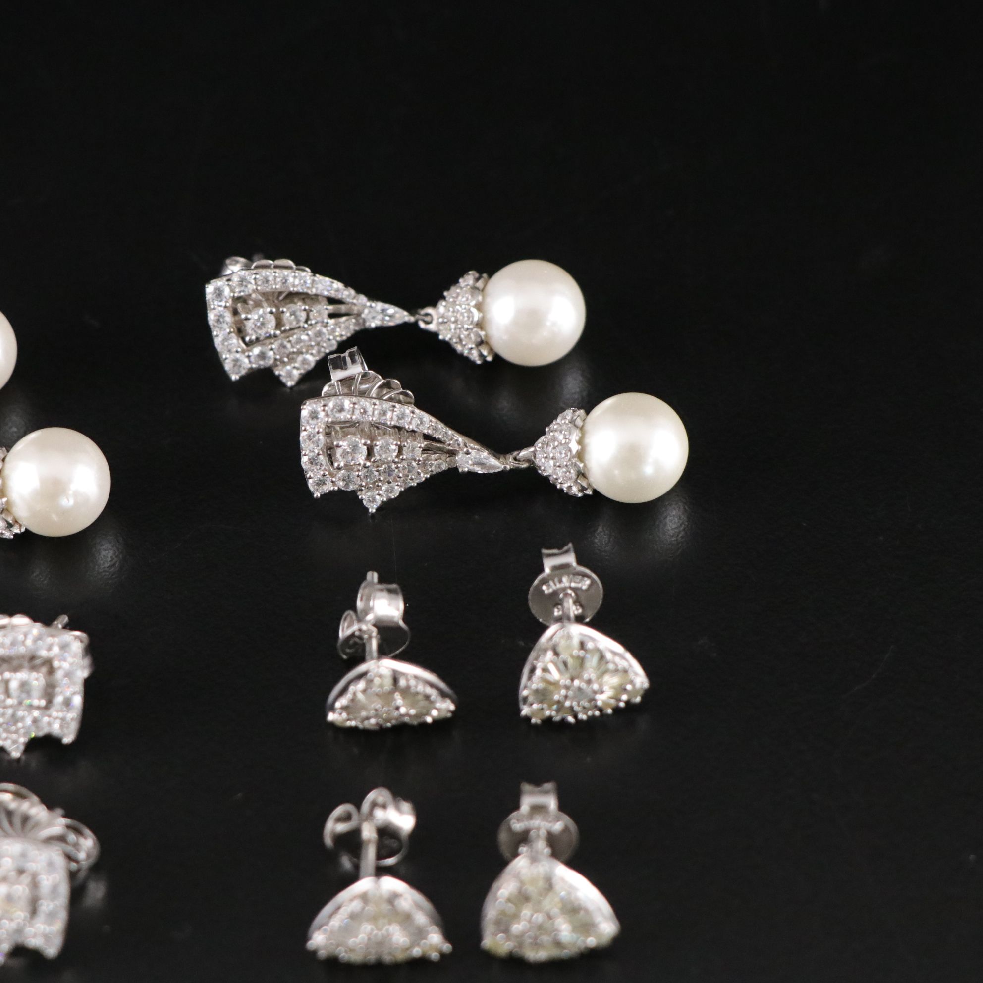 11 Assorted Sterling Silver Earrings