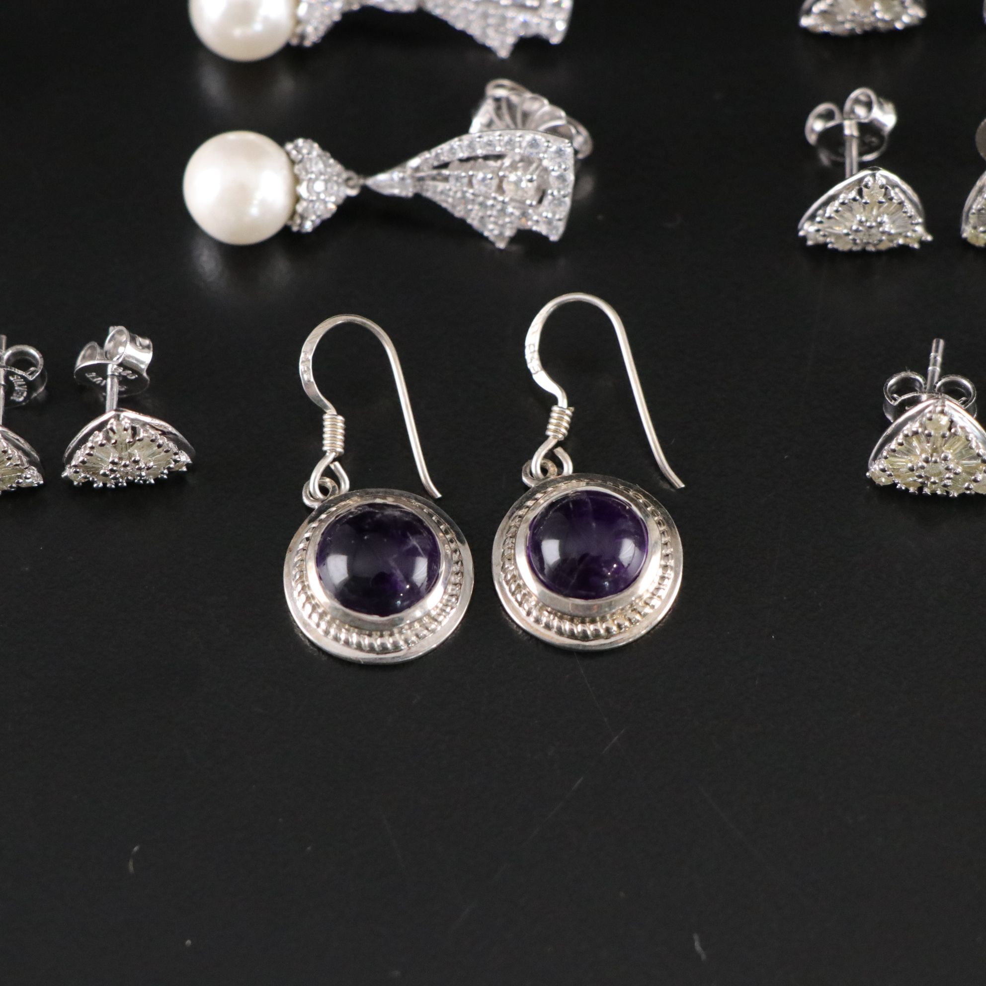 11 Assorted Sterling Silver Earrings