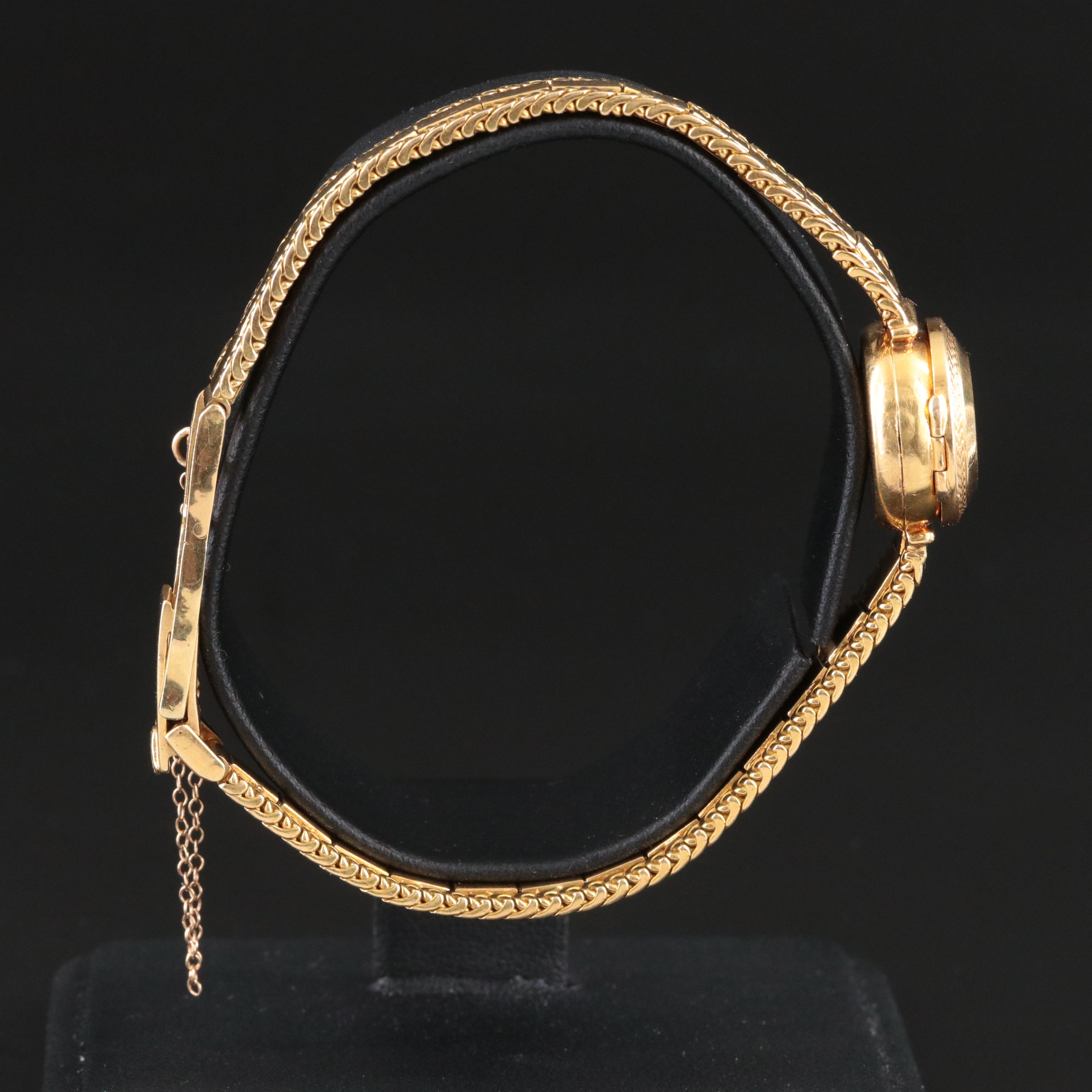 Vintage Rolex Precision Hinged Dial Cover 18K Manual Wind Watch