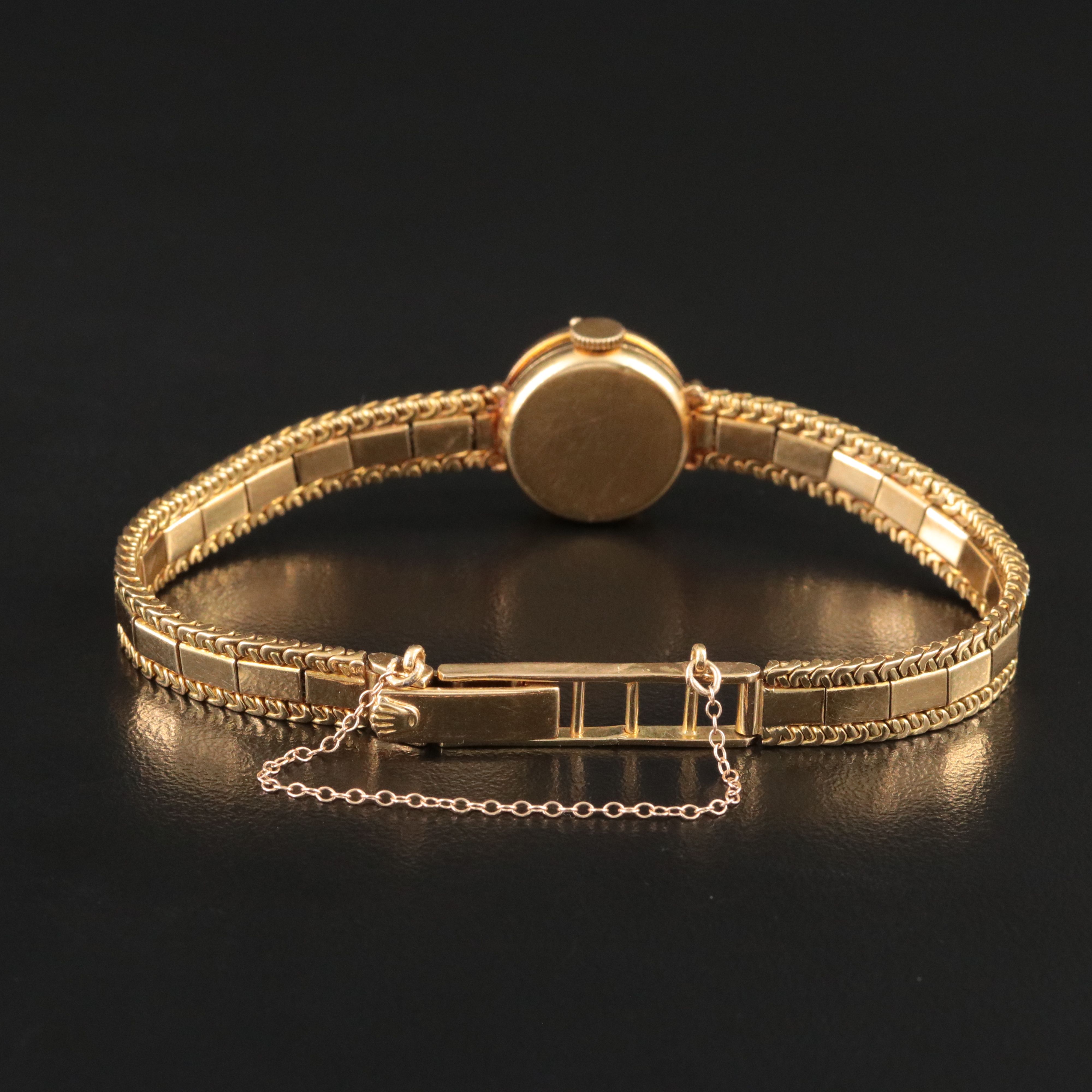 Vintage Rolex Precision Hinged Dial Cover 18K Manual Wind Watch