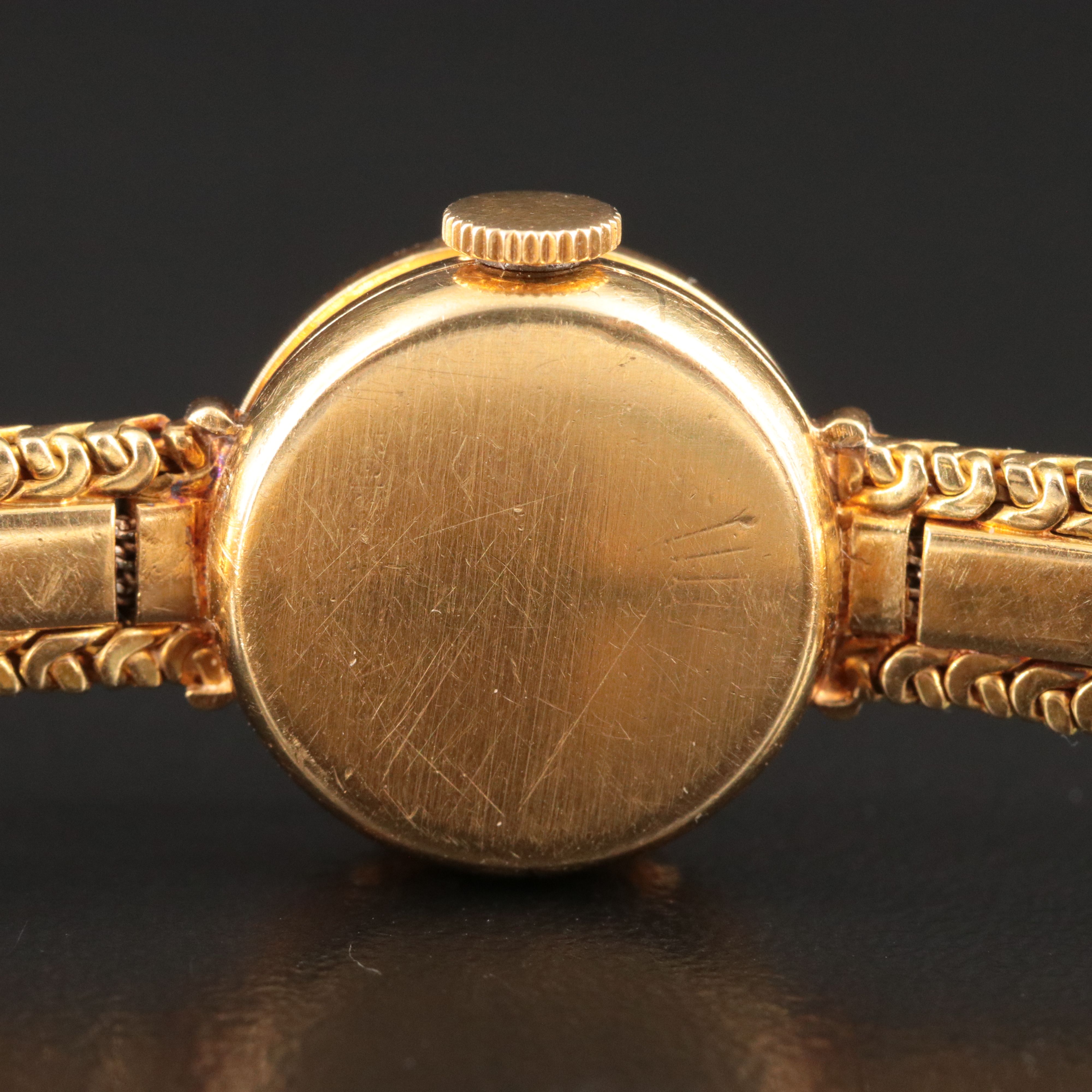 Vintage Rolex Precision Hinged Dial Cover 18K Manual Wind Watch