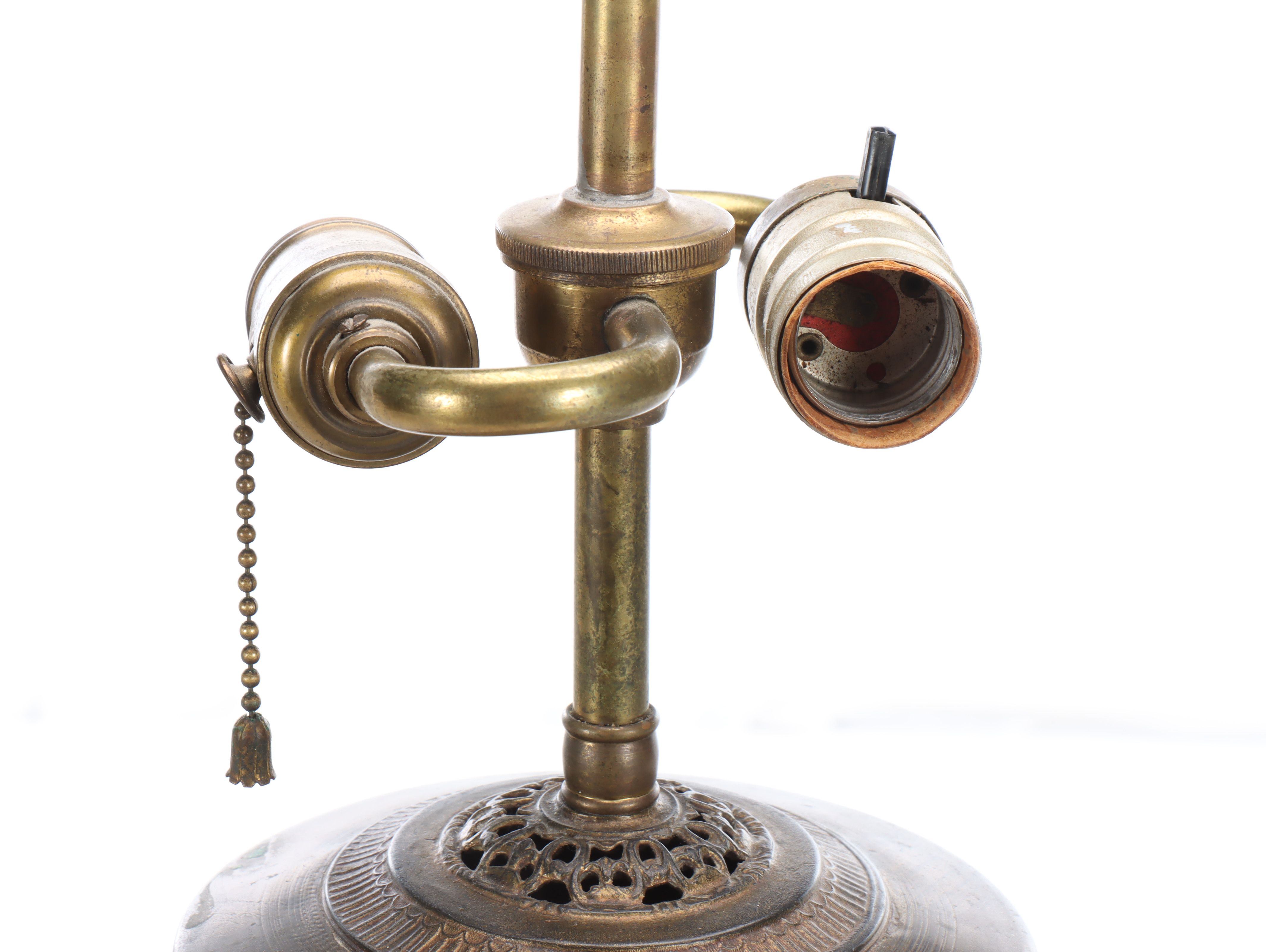 Chinese Sang de Boeuf Ceramic Table Lamp with Wide Pleat Shade