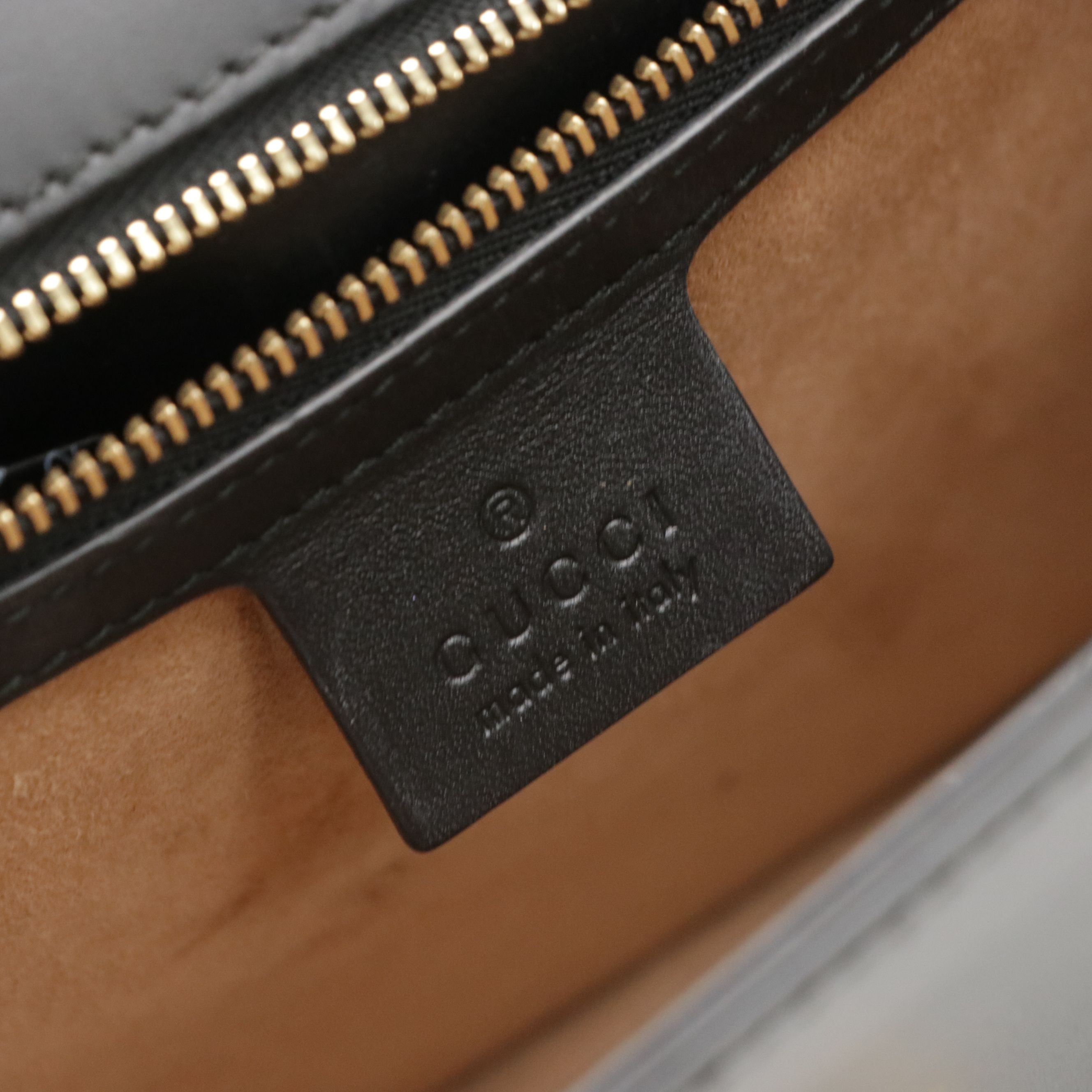 Gucci Medium Sylvie Shoulder Bag in Web Striped Midnight Blue Calfskin Leather