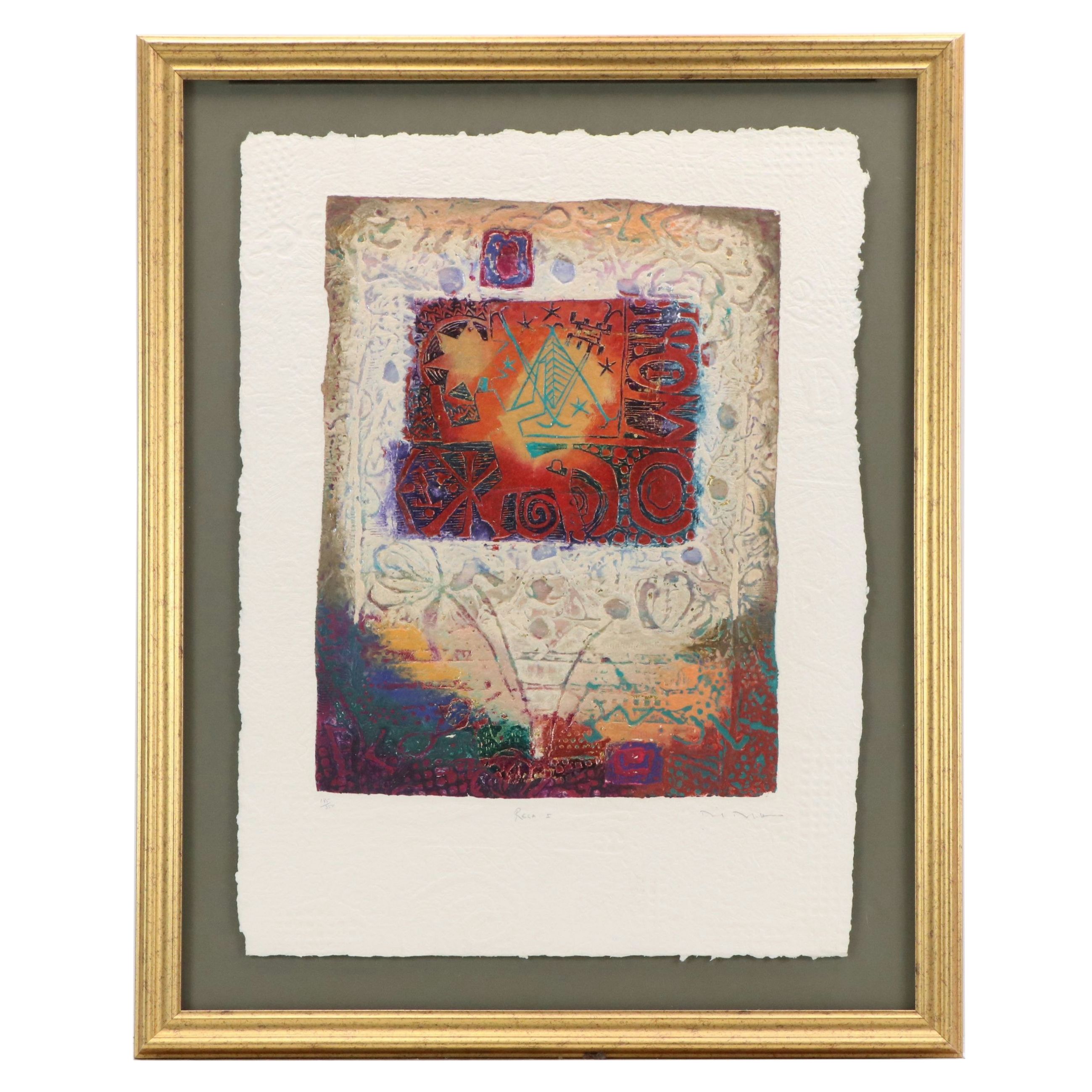 David Dodsworth Mixed Media Collograph "Rega I"