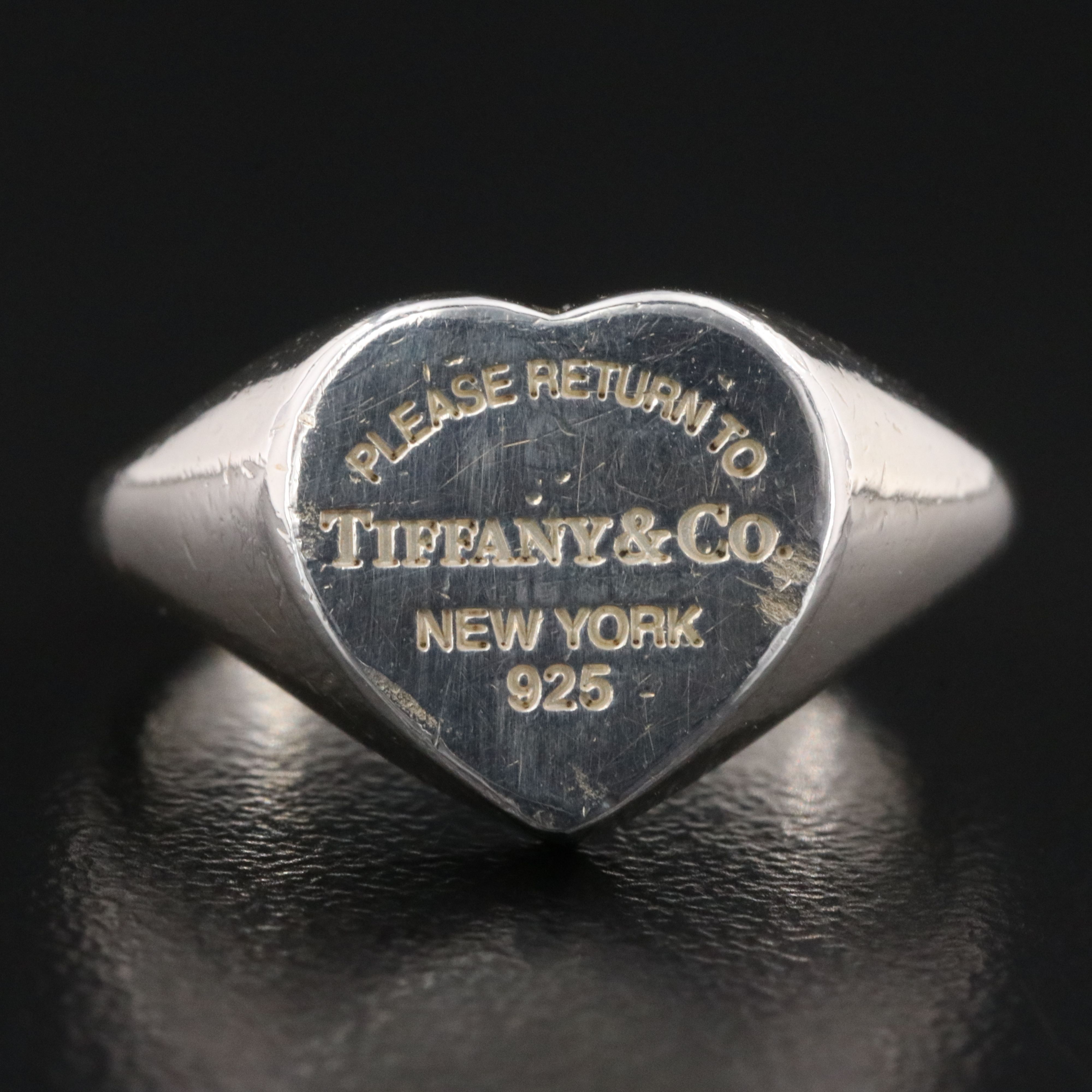 Tiffany & Co. Return to Tiffany Sterling Heart Signet Ring