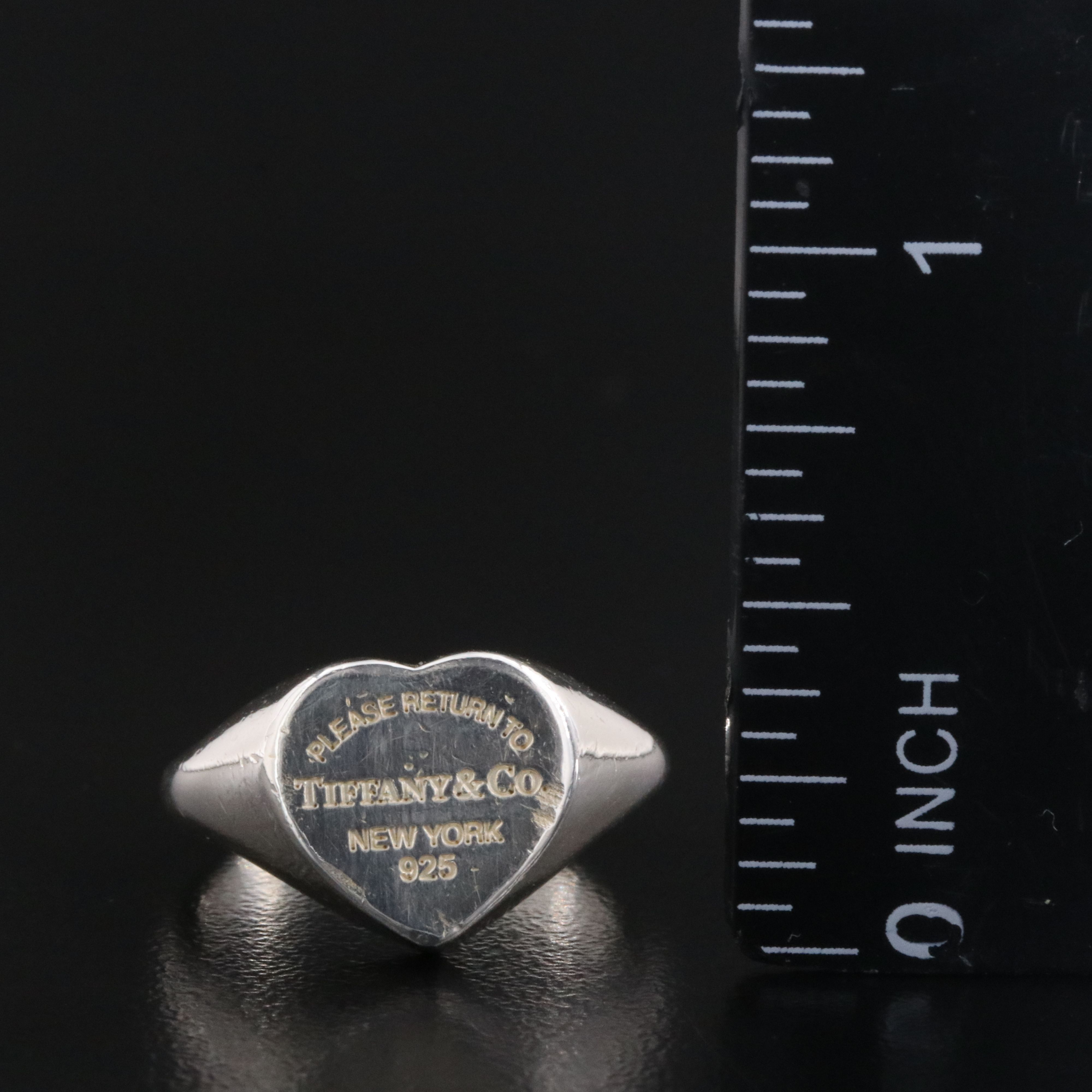 Tiffany & Co. Return to Tiffany Sterling Heart Signet Ring