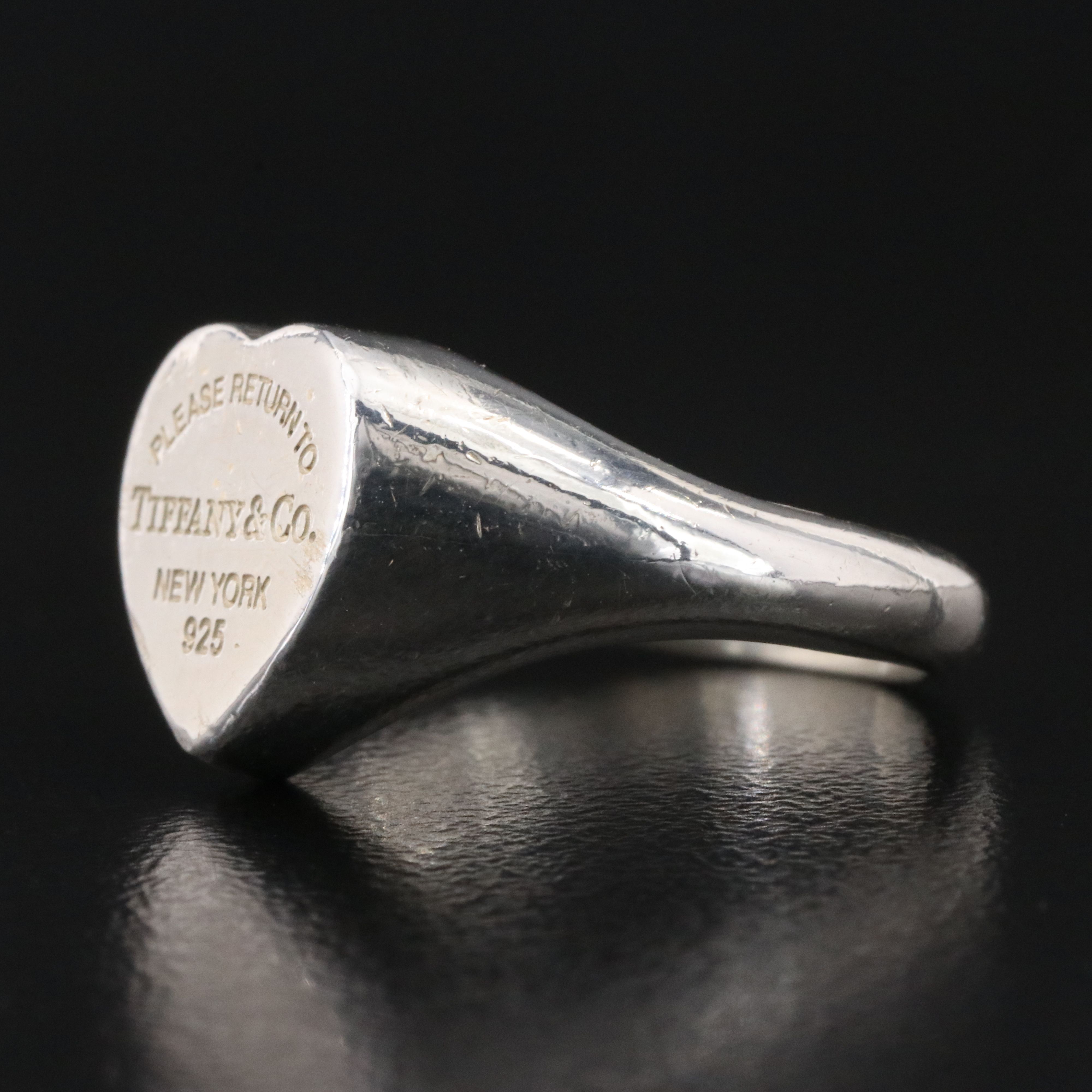 Tiffany & Co. Return to Tiffany Sterling Heart Signet Ring